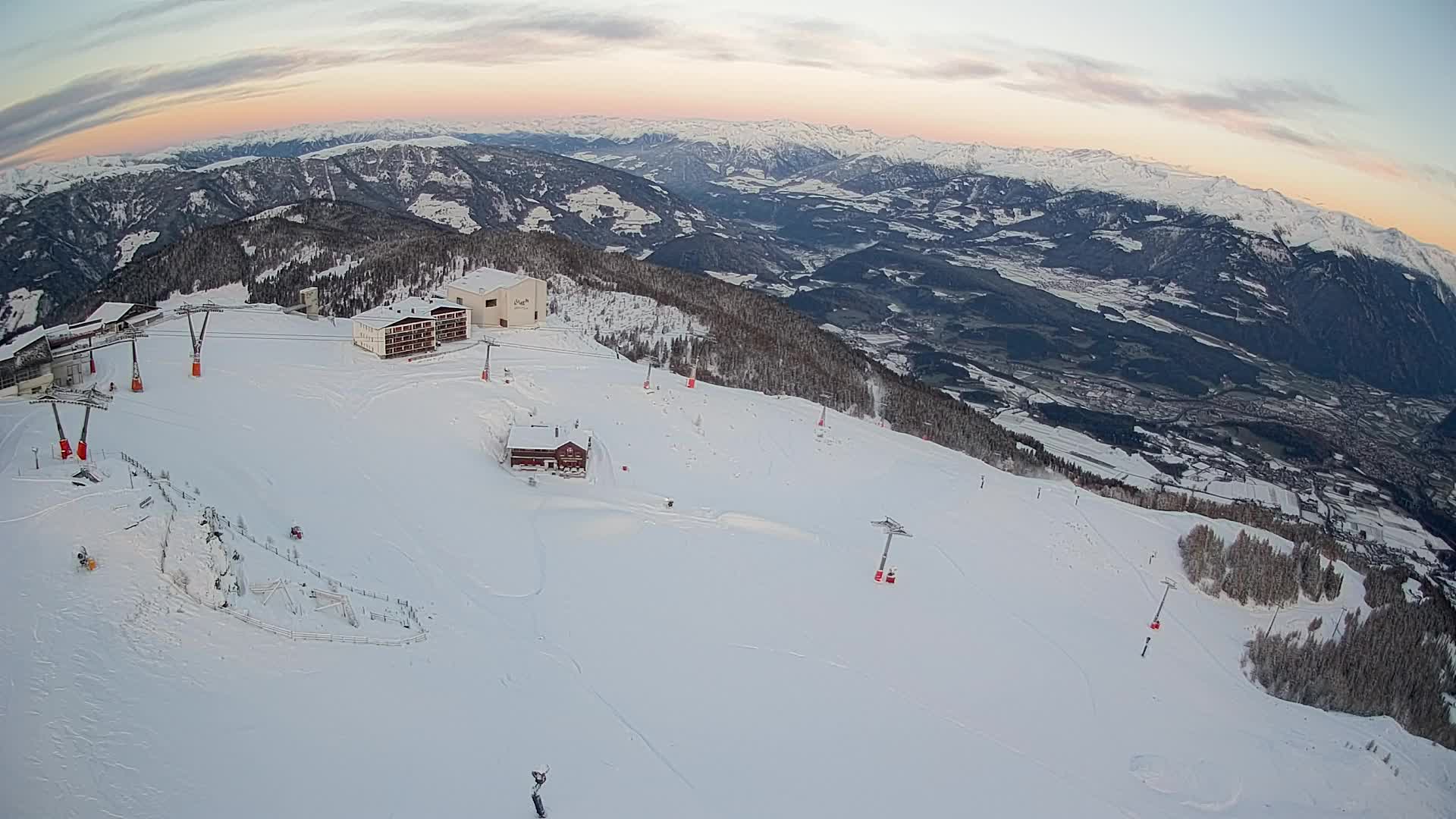 Kronplatz peak Ski resort | view to Bruneck