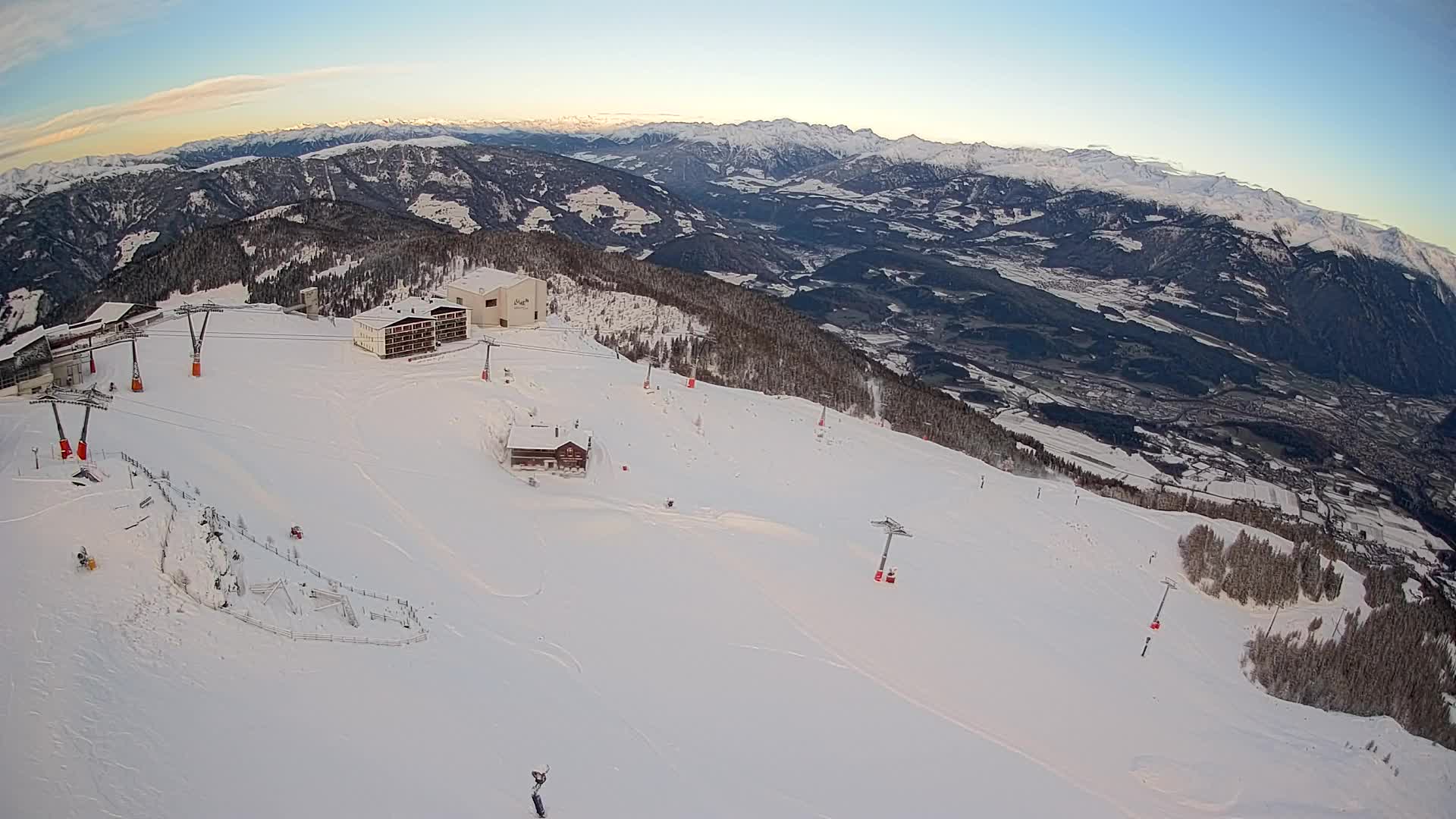 Station de ski Kronplatz sommet | vue sur Brunico