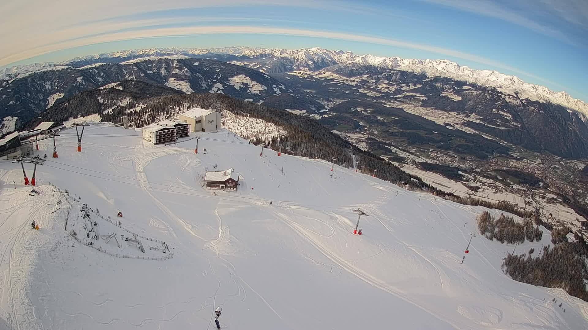 Kronplatz peak Ski resort | view to Bruneck
