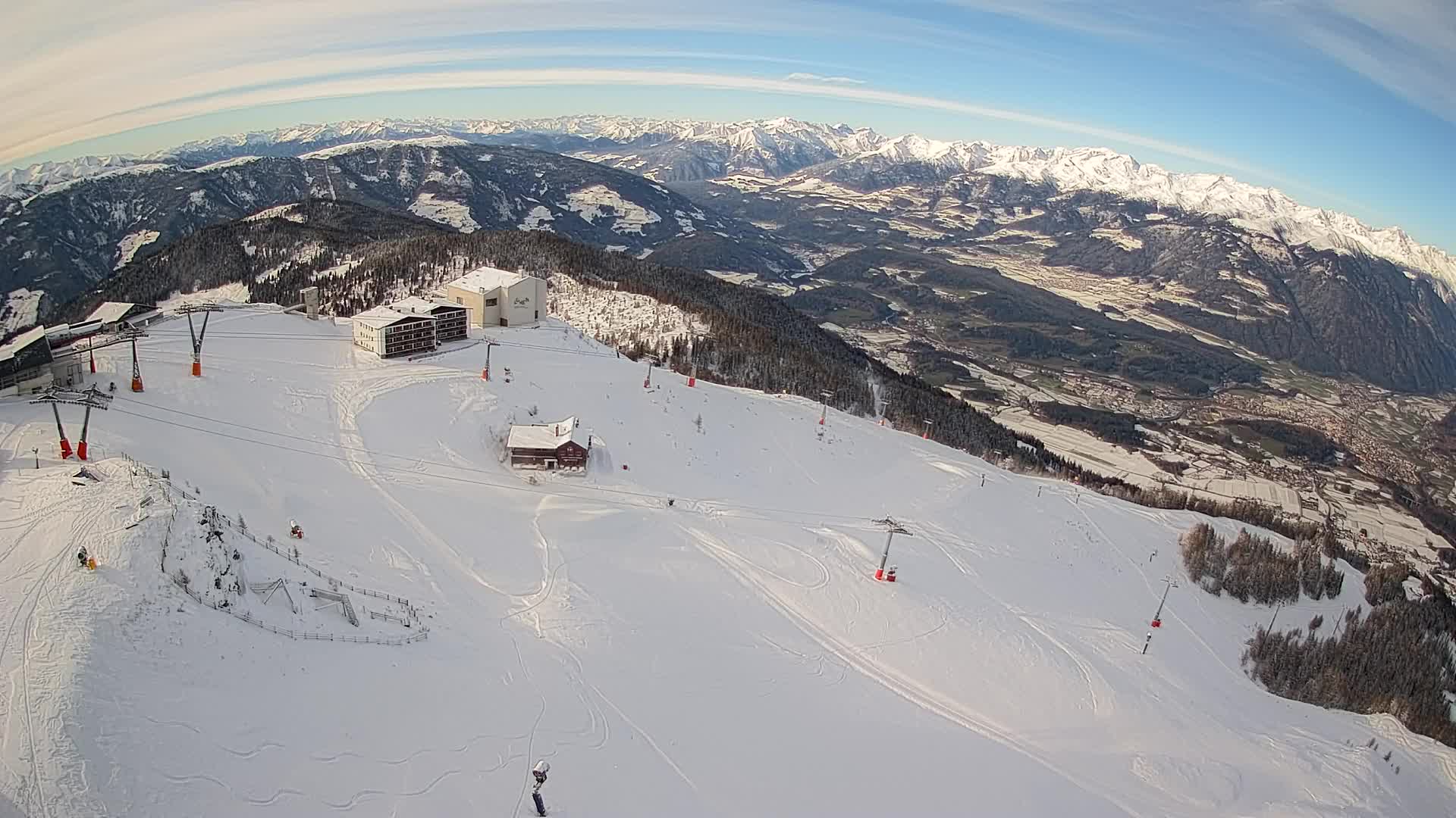 Kronplatz peak Ski resort | view to Bruneck