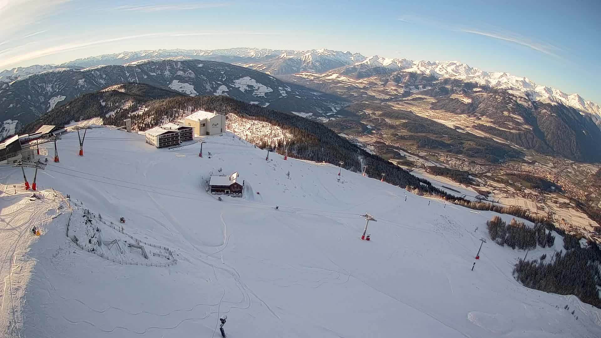 Station de ski Kronplatz sommet | vue sur Brunico