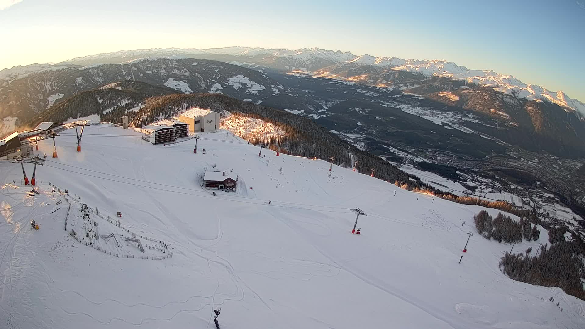Kronplatz peak Ski resort | view to Bruneck