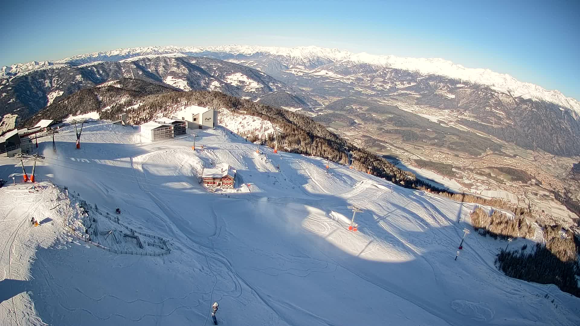 Station de ski Kronplatz sommet | vue sur Brunico