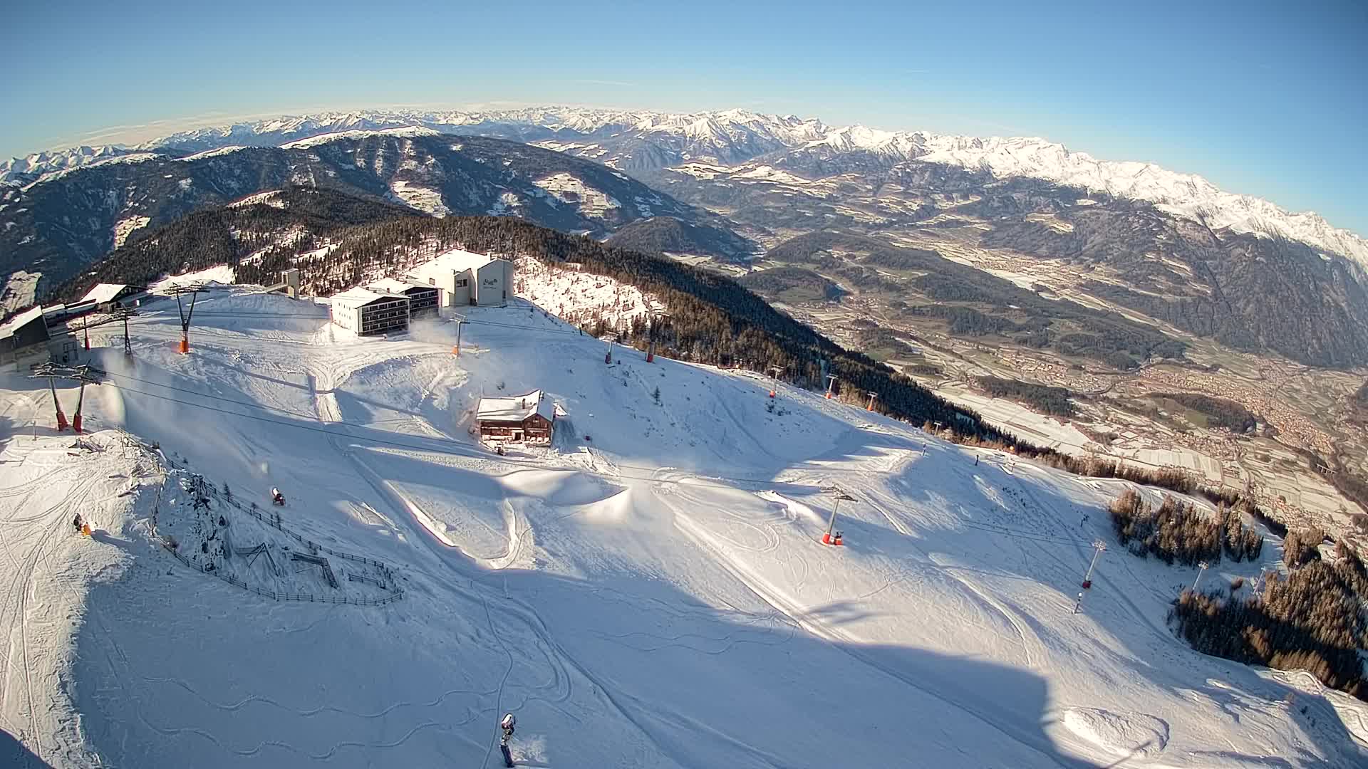 Station de ski Kronplatz sommet | vue sur Brunico