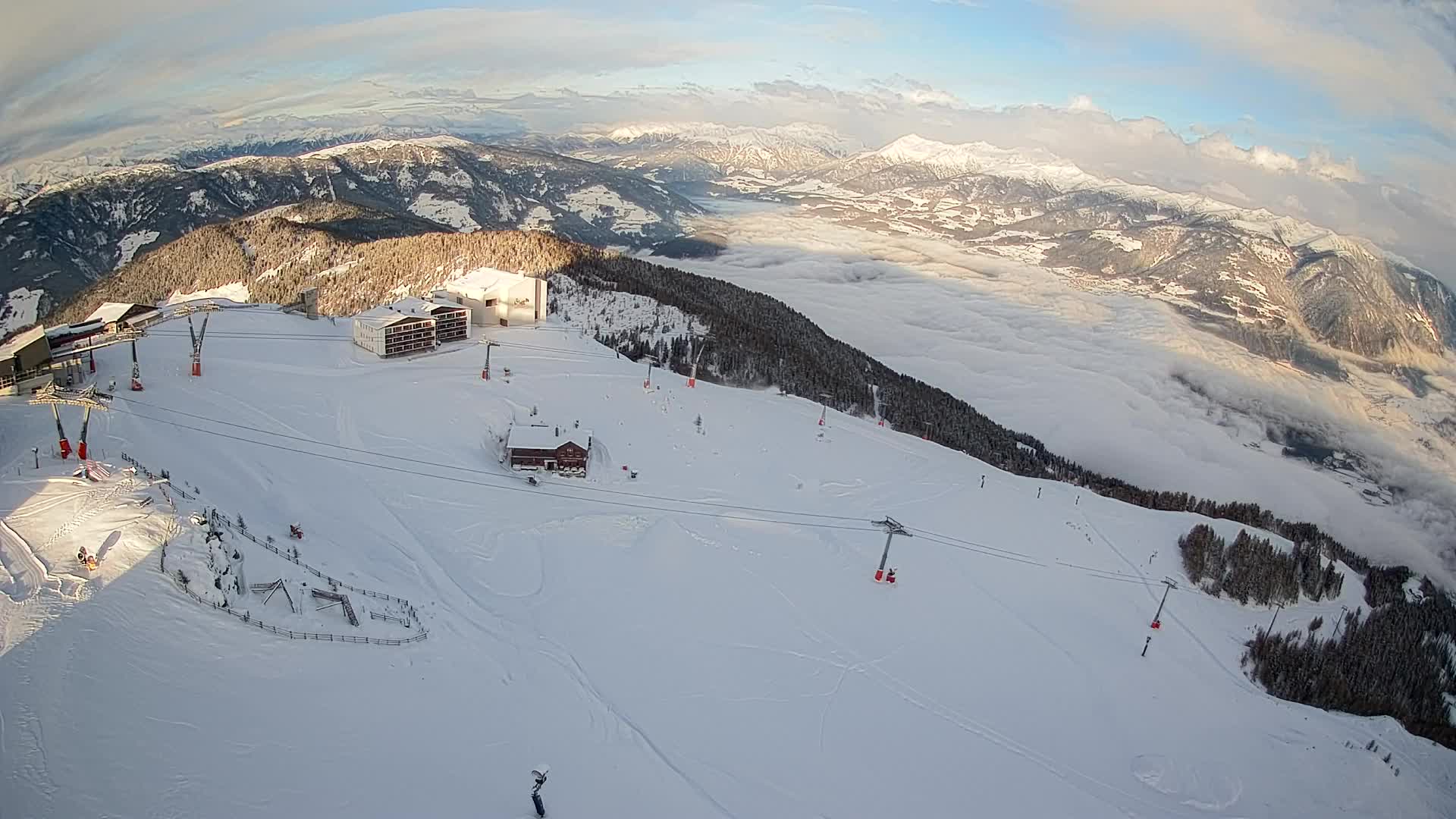 Kronplatz peak Ski resort | view to Bruneck