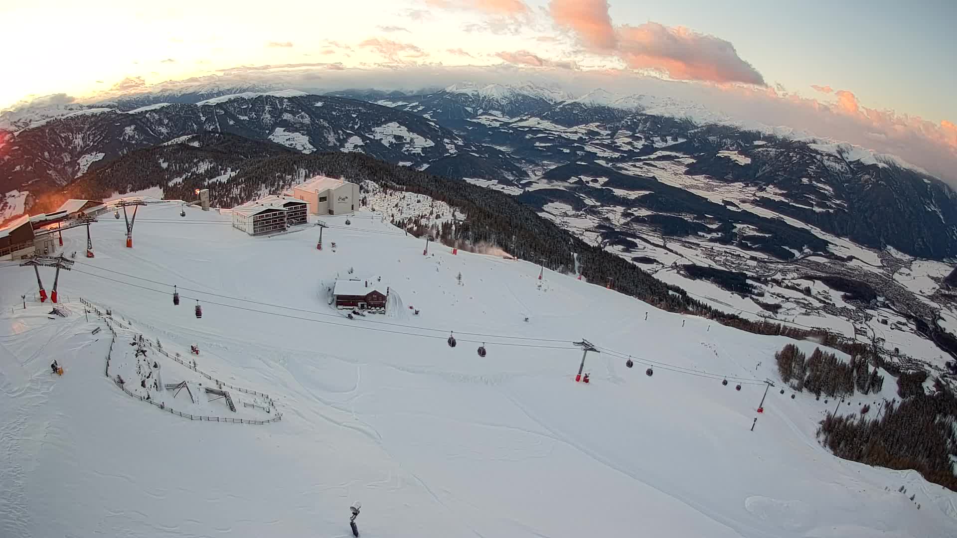 Kronplatz peak Ski resort | view to Bruneck