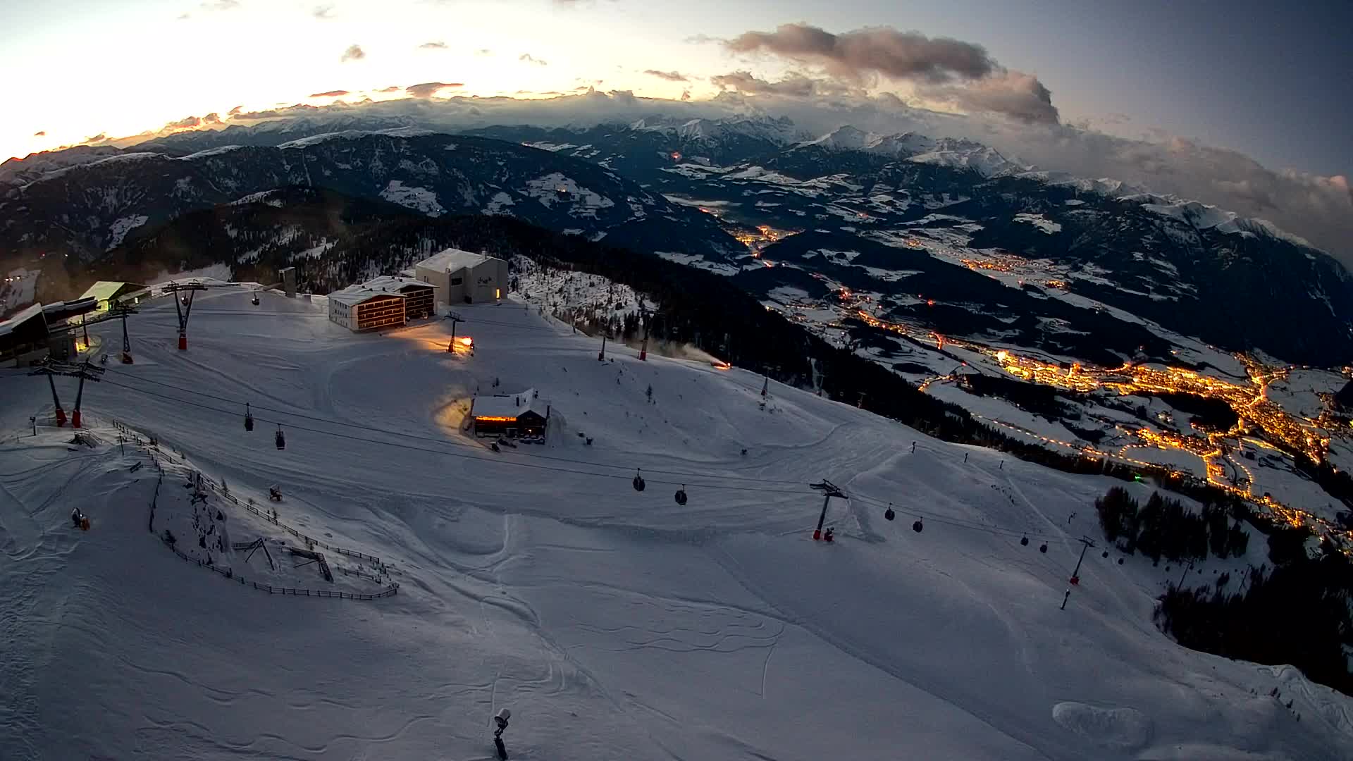 Kronplatz peak Ski resort | view to Bruneck