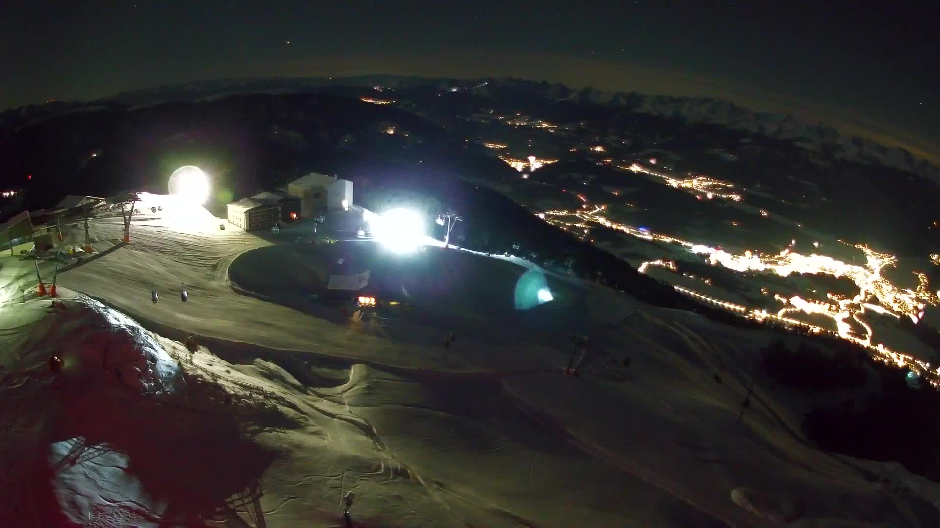 Skigebiet Kronplatz Gipfel | Blick auf Bruneck
