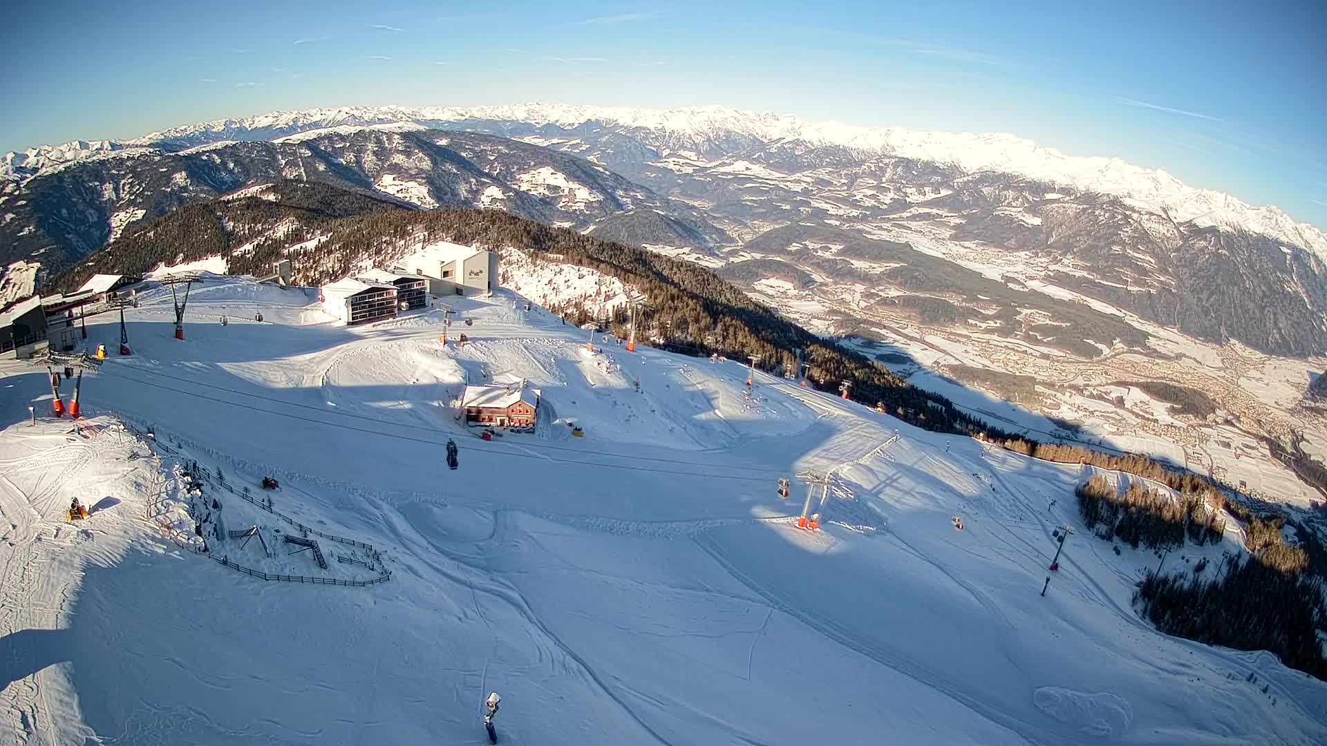 Station de ski Kronplatz sommet | vue sur Brunico