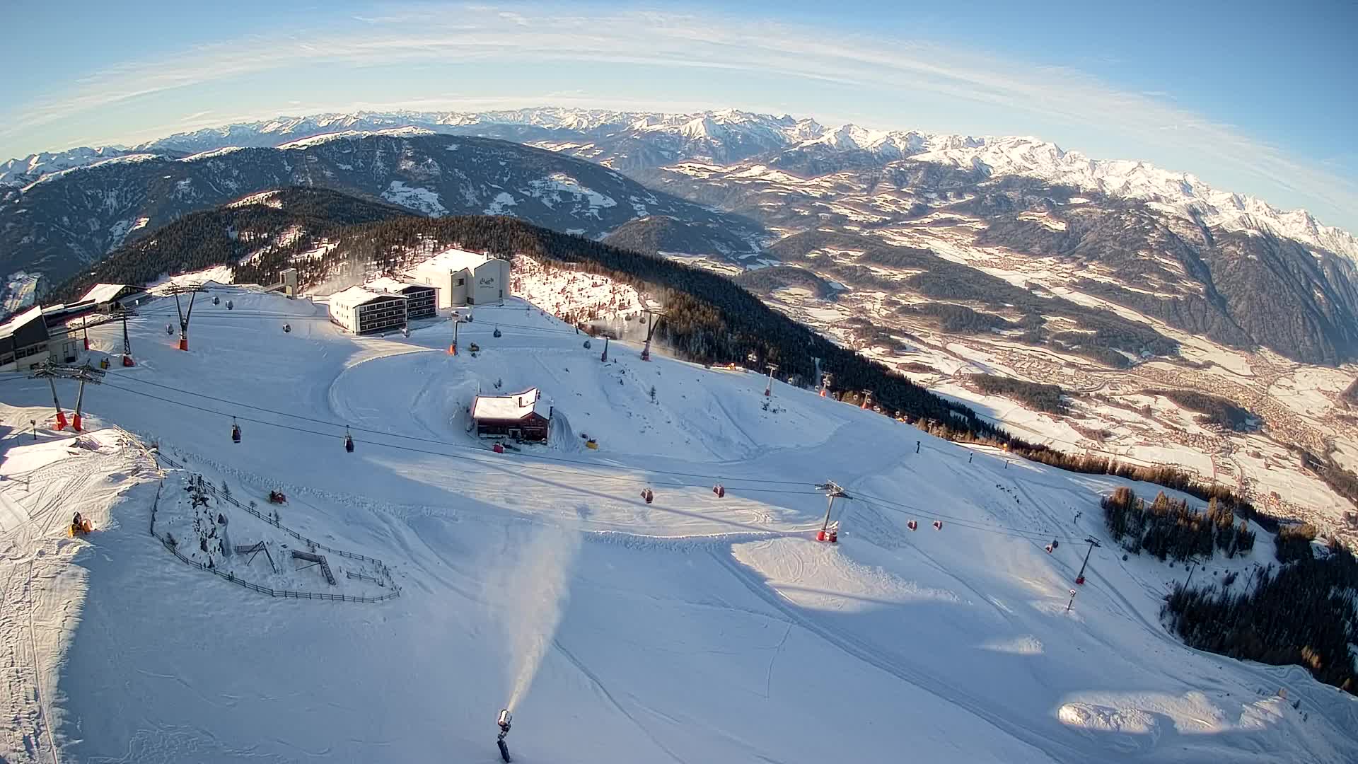 Kronplatz peak Ski resort | view to Bruneck