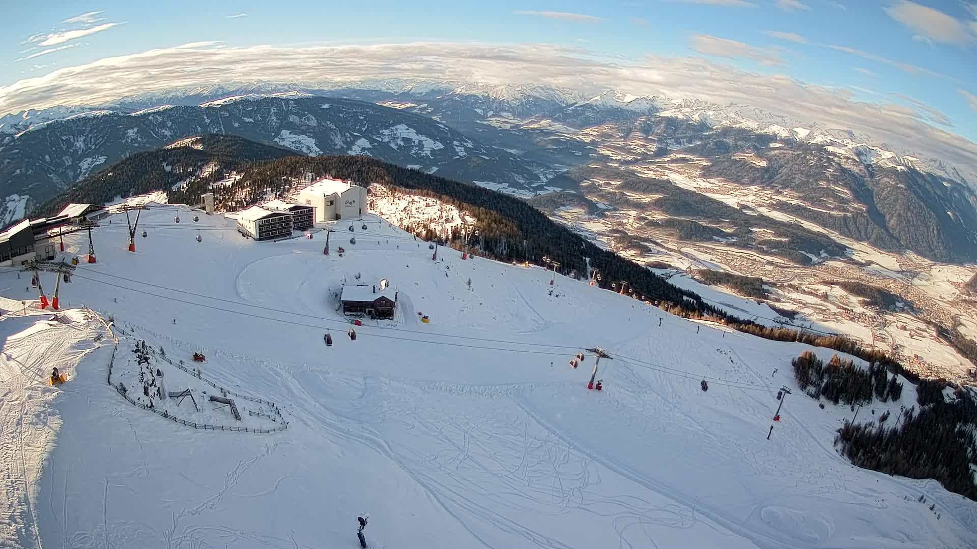 Kronplatz peak Ski resort | view to Bruneck