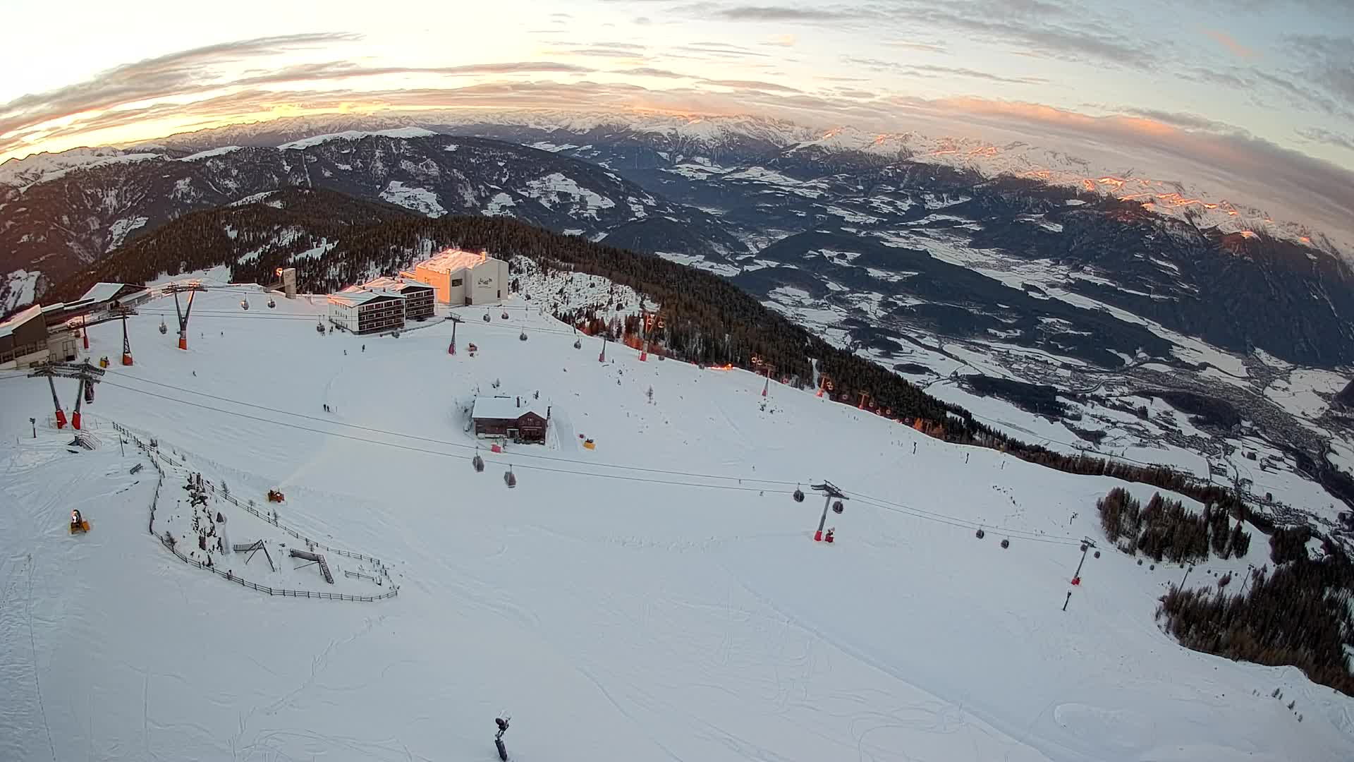 Kronplatz peak Ski resort | view to Bruneck