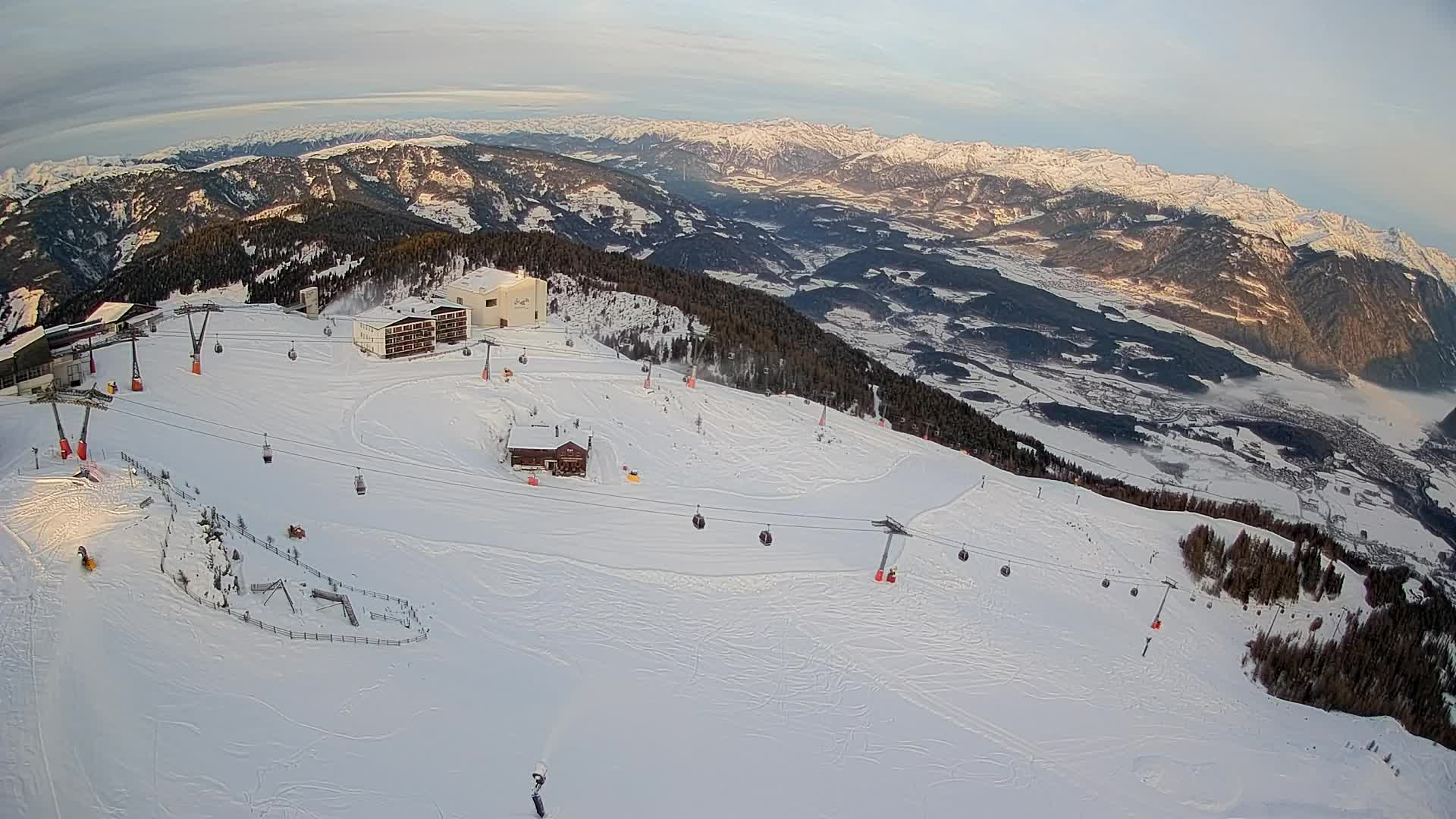Kronplatz peak Ski resort | view to Bruneck