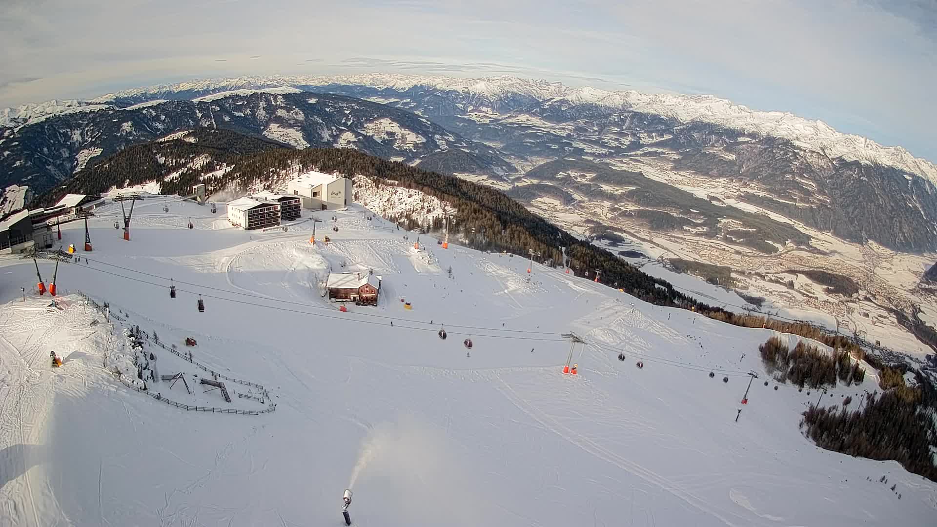 Kronplatz peak Ski resort | view to Bruneck
