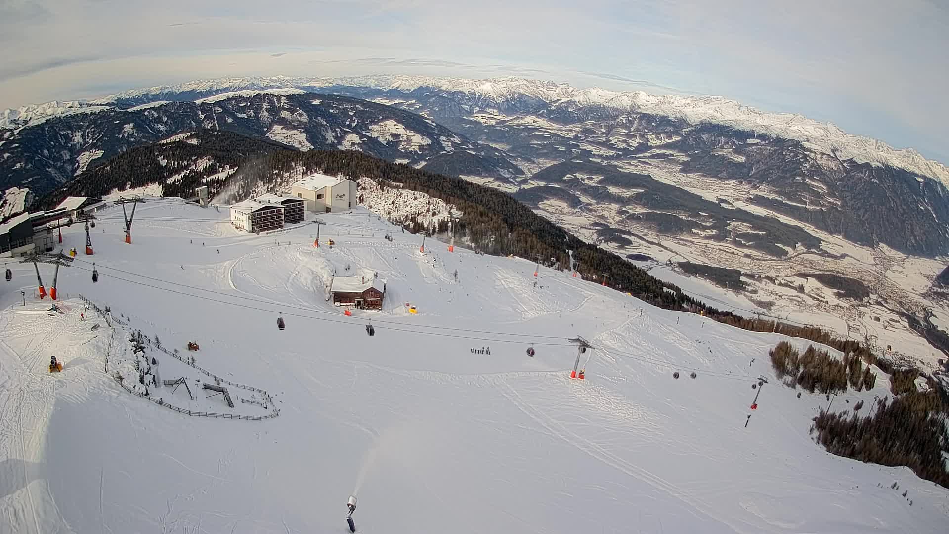 Kronplatz peak Ski resort | view to Bruneck