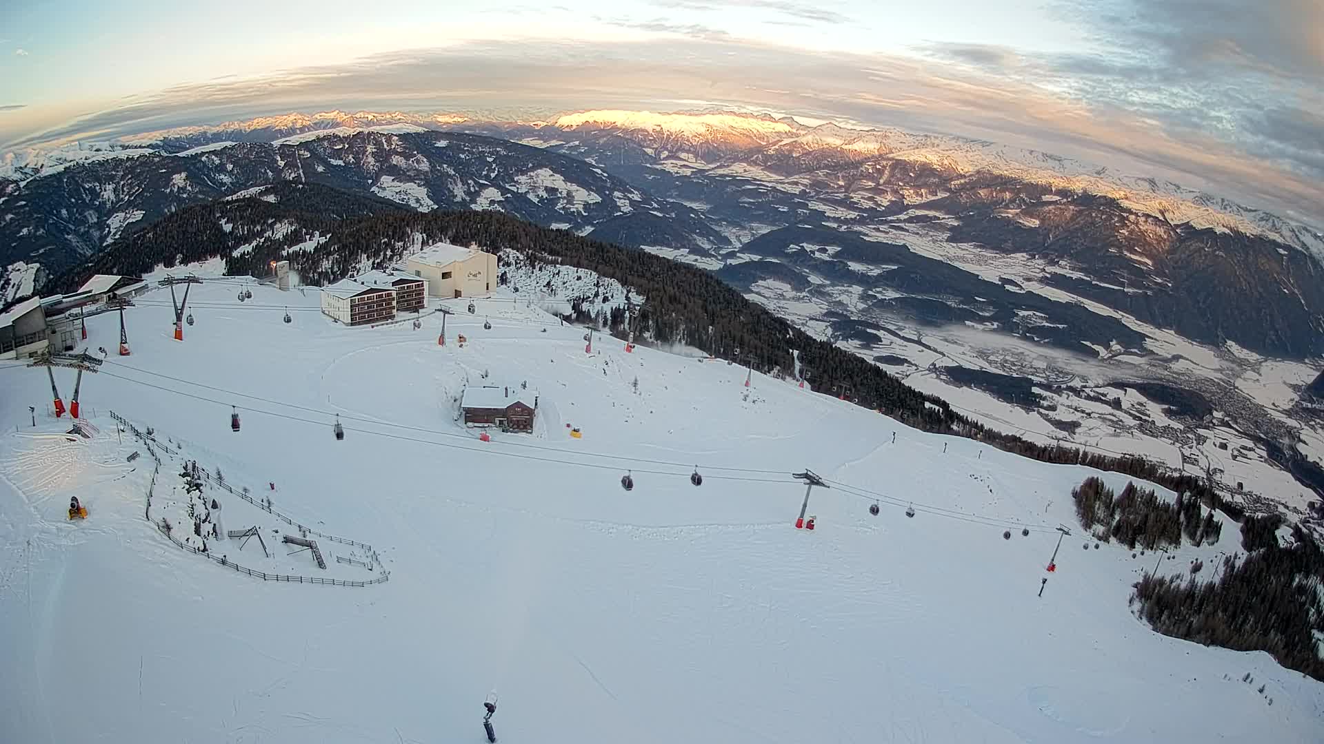 Kronplatz peak Ski resort | view to Bruneck