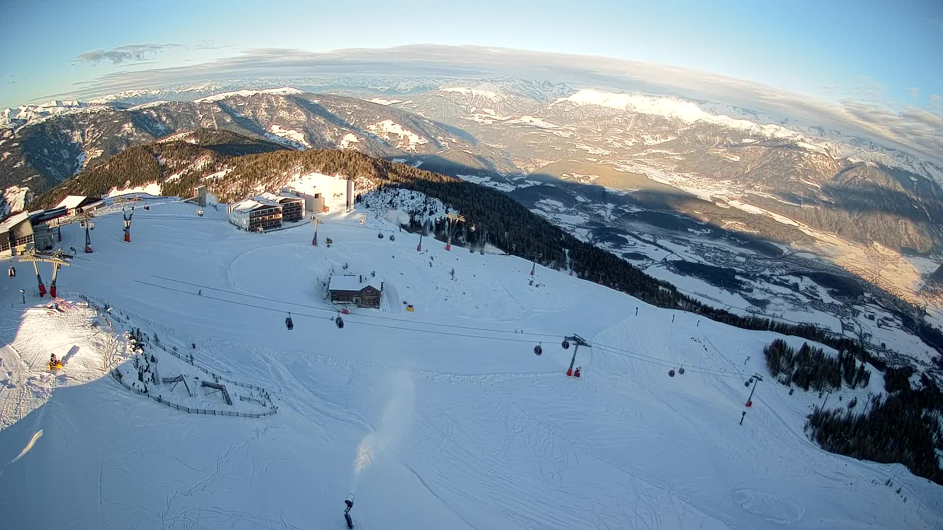 Kronplatz peak Ski resort | view to Bruneck