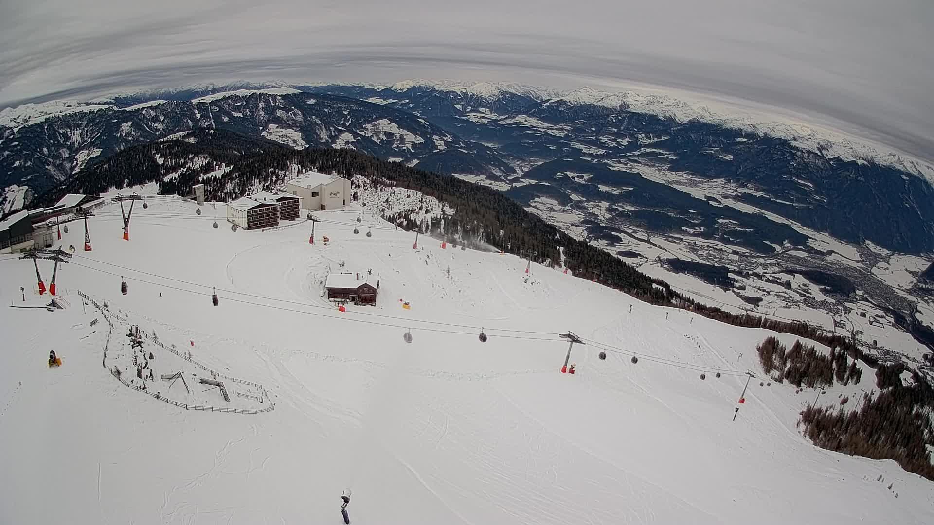 Kronplatz peak Ski resort | view to Bruneck