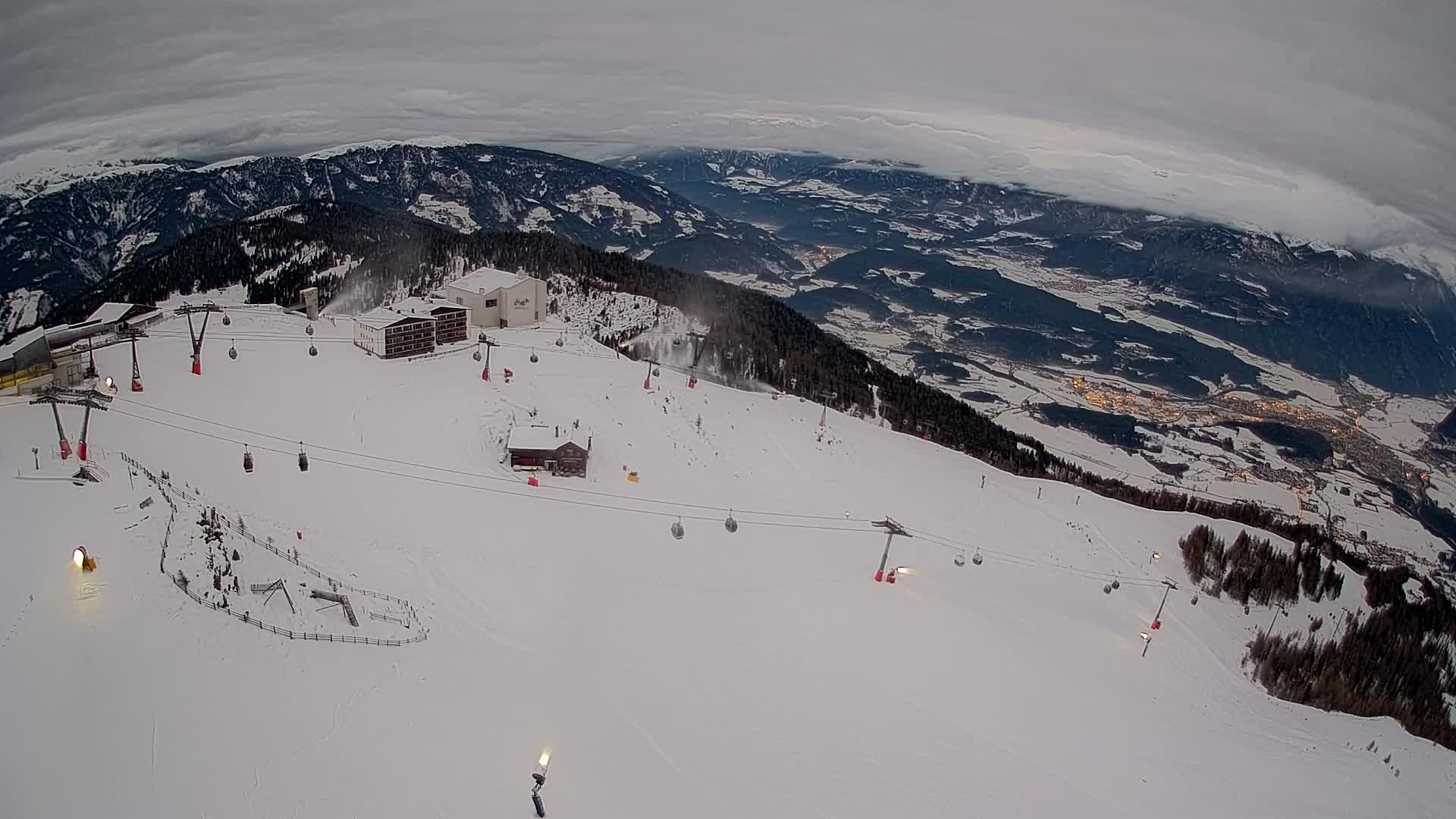 Kronplatz peak Ski resort | view to Bruneck