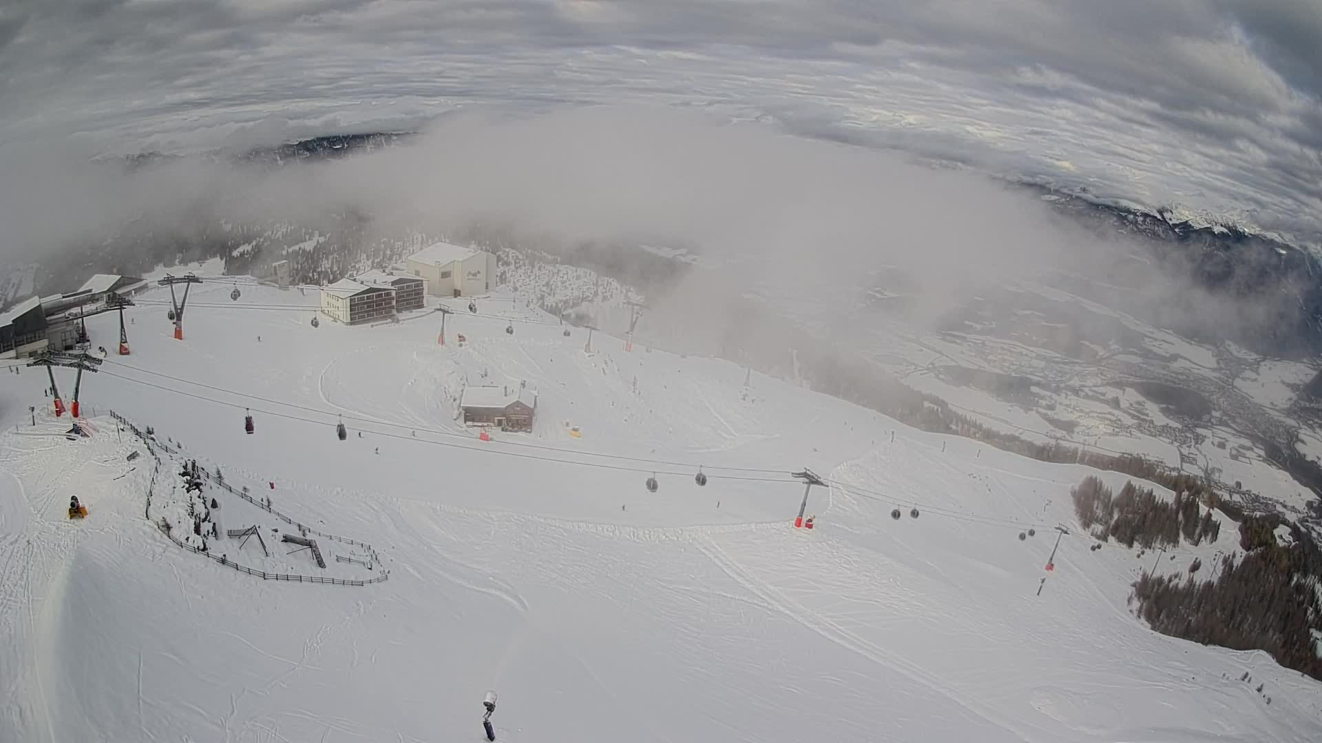 Kronplatz peak Ski resort | view to Bruneck