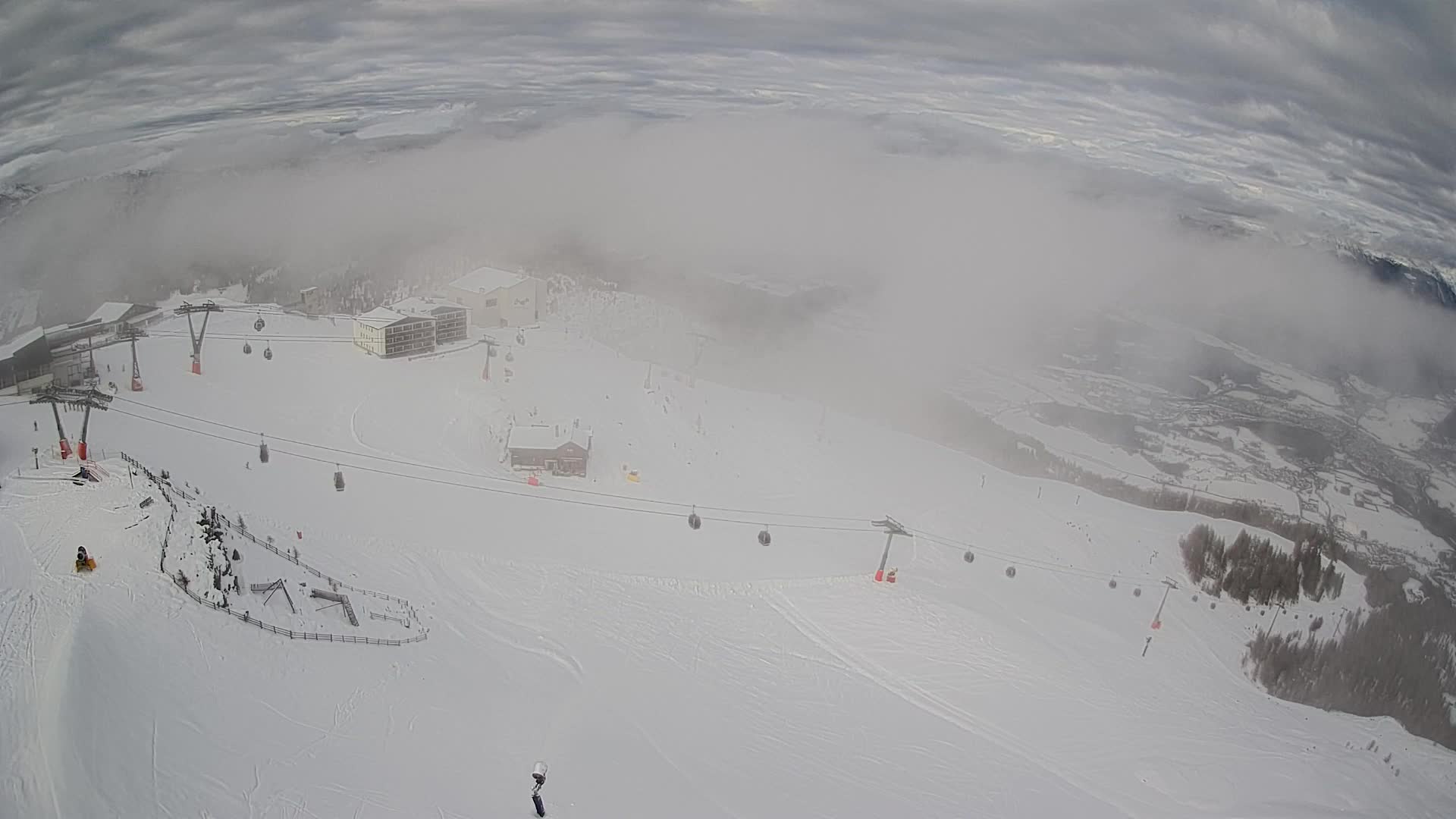 Kronplatz peak Ski resort | view to Bruneck
