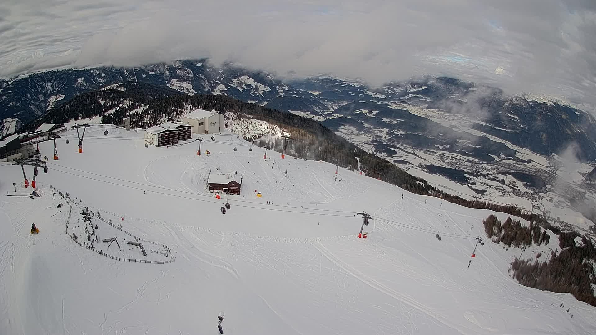 Kronplatz peak Ski resort | view to Bruneck