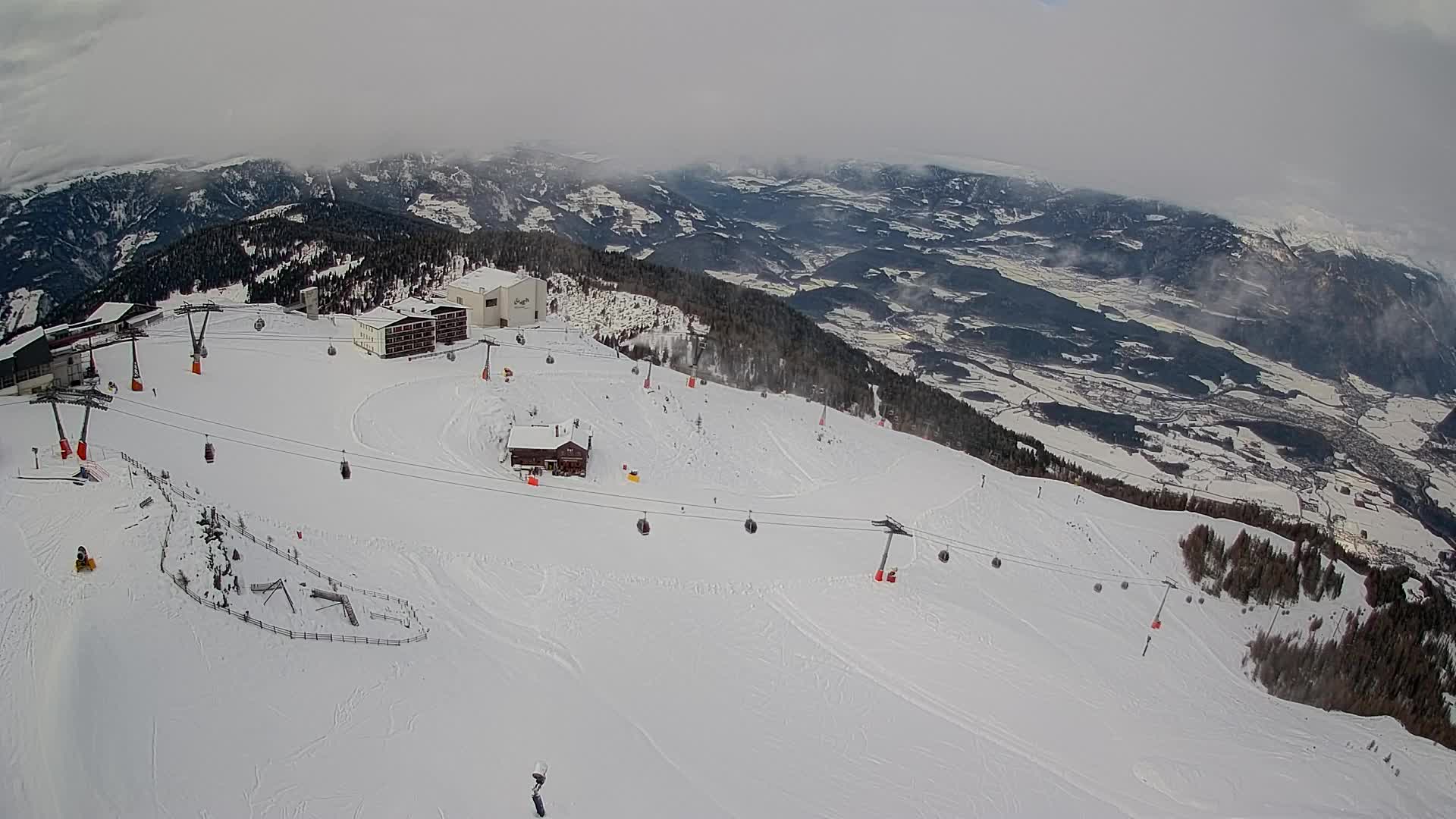 Kronplatz peak Ski resort | view to Bruneck
