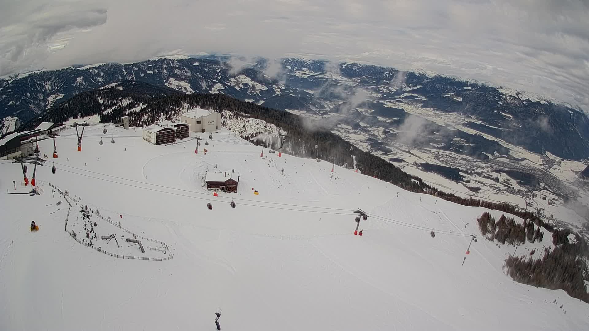 Kronplatz peak Ski resort | view to Bruneck
