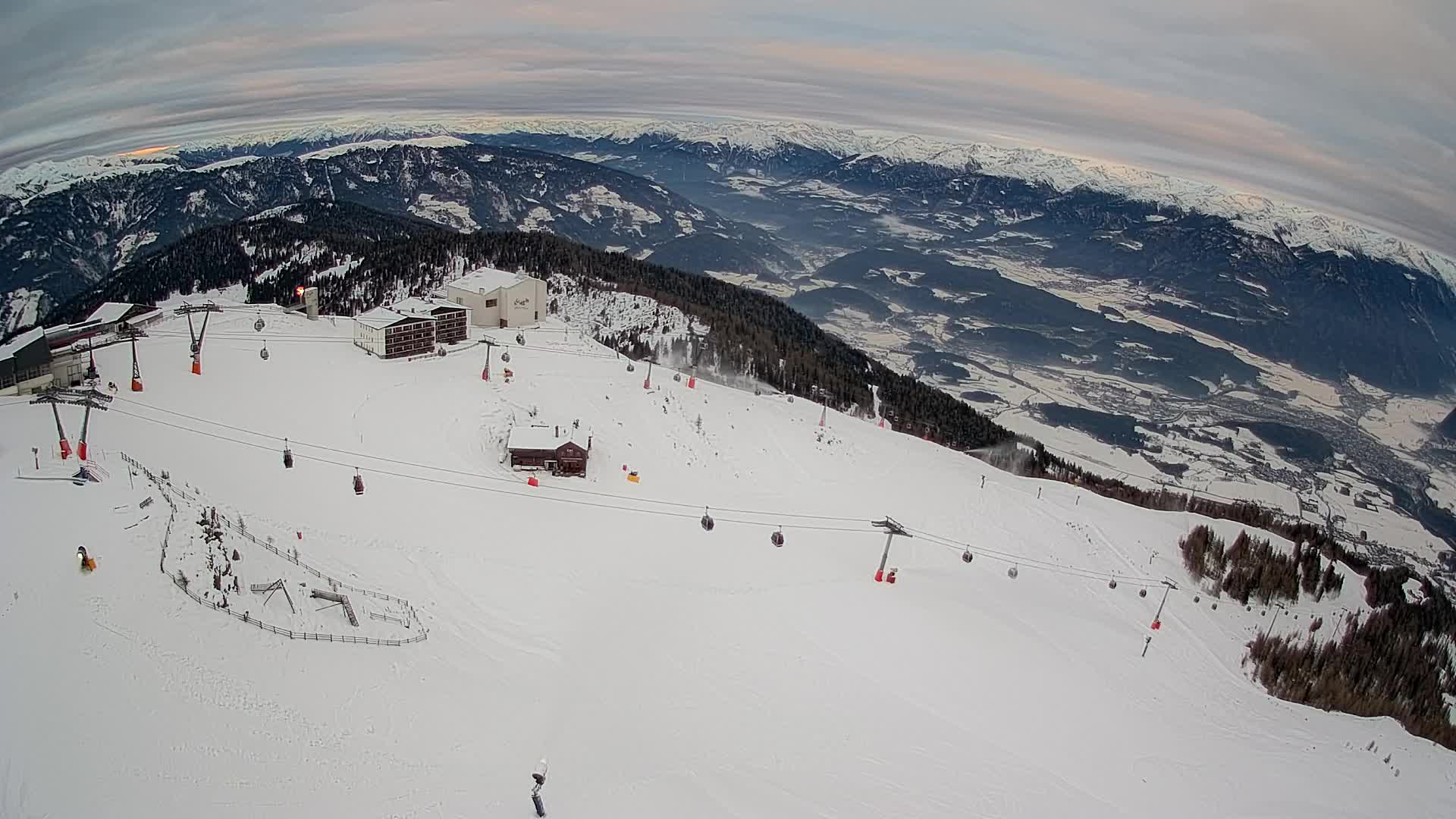 Kronplatz peak Ski resort | view to Bruneck