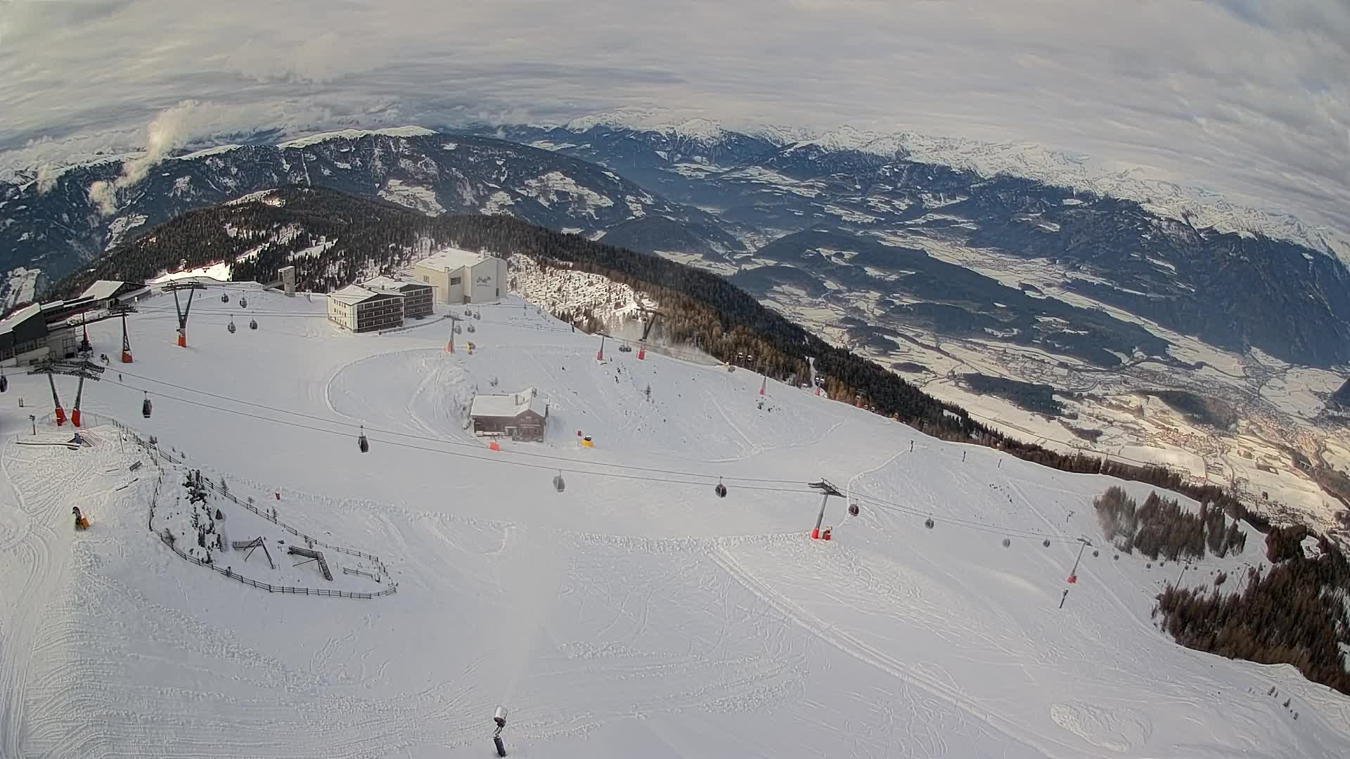 Kronplatz peak Ski resort | view to Bruneck