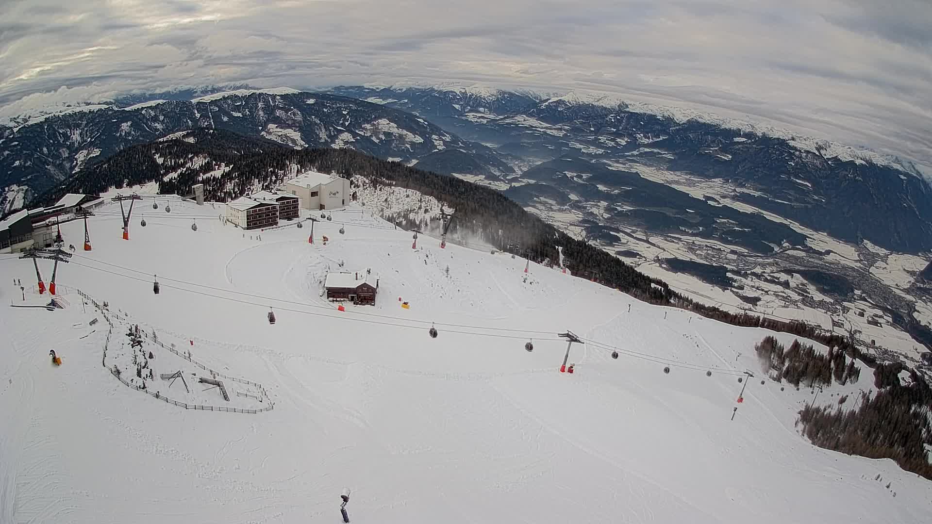 Kronplatz peak Ski resort | view to Bruneck