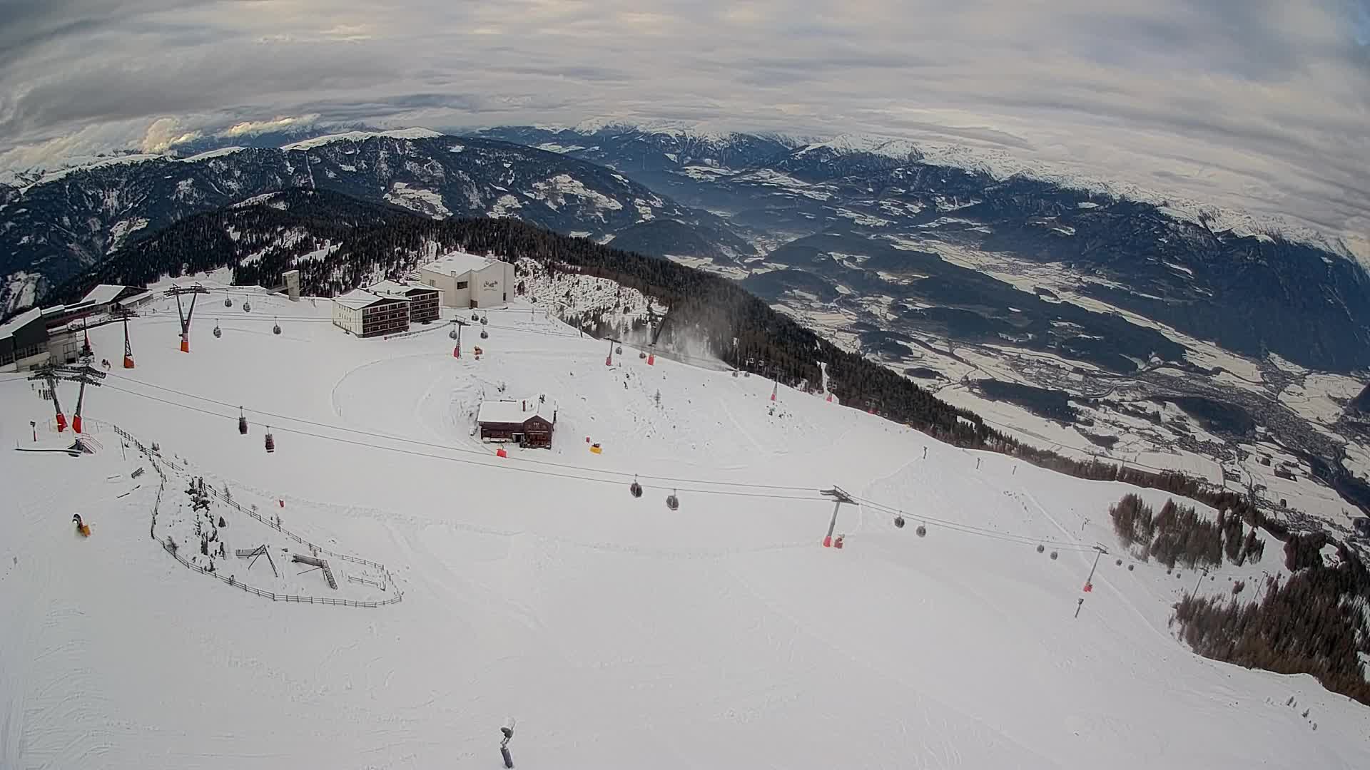 Kronplatz peak Ski resort | view to Bruneck