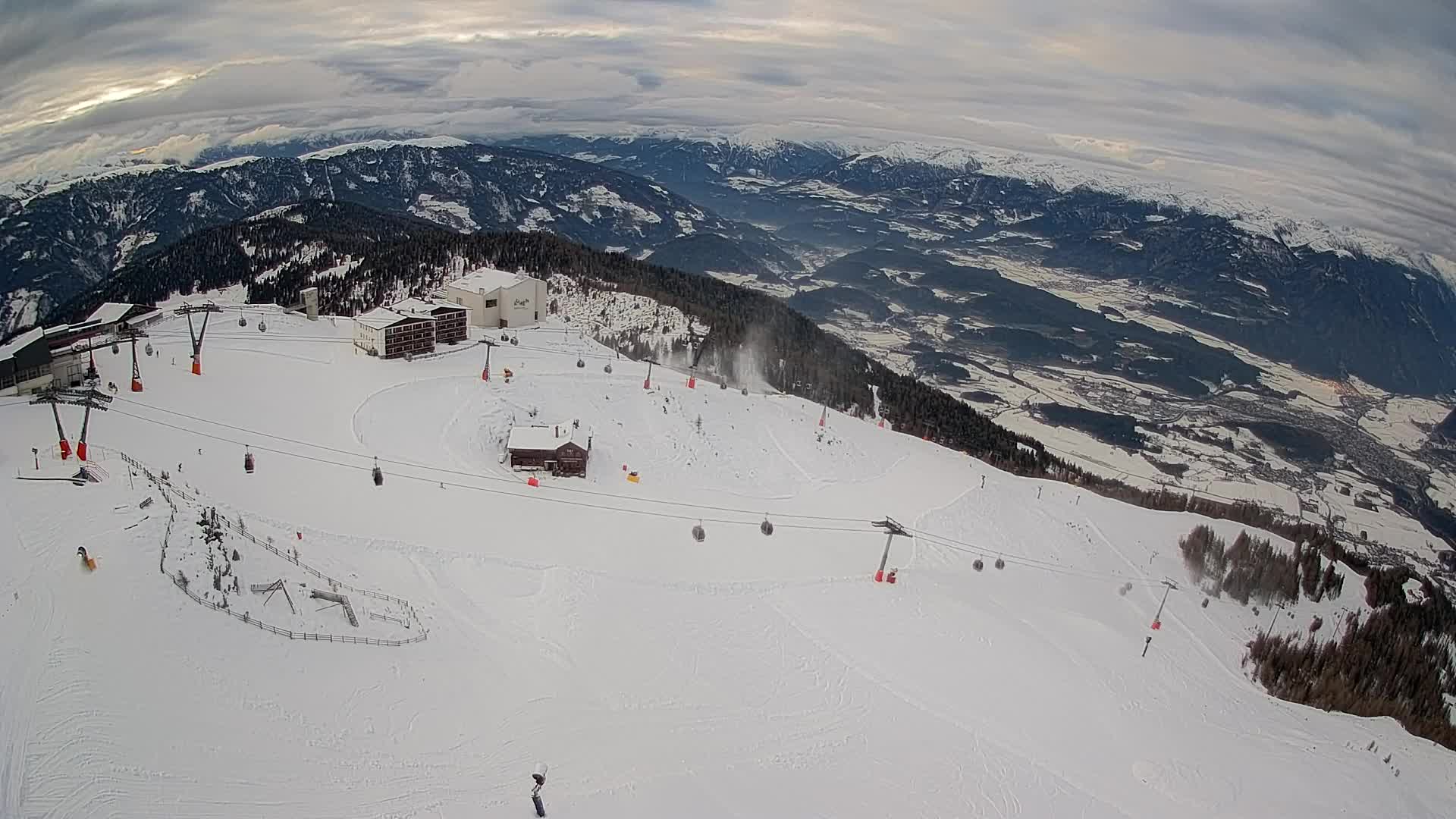 Kronplatz peak Ski resort | view to Bruneck