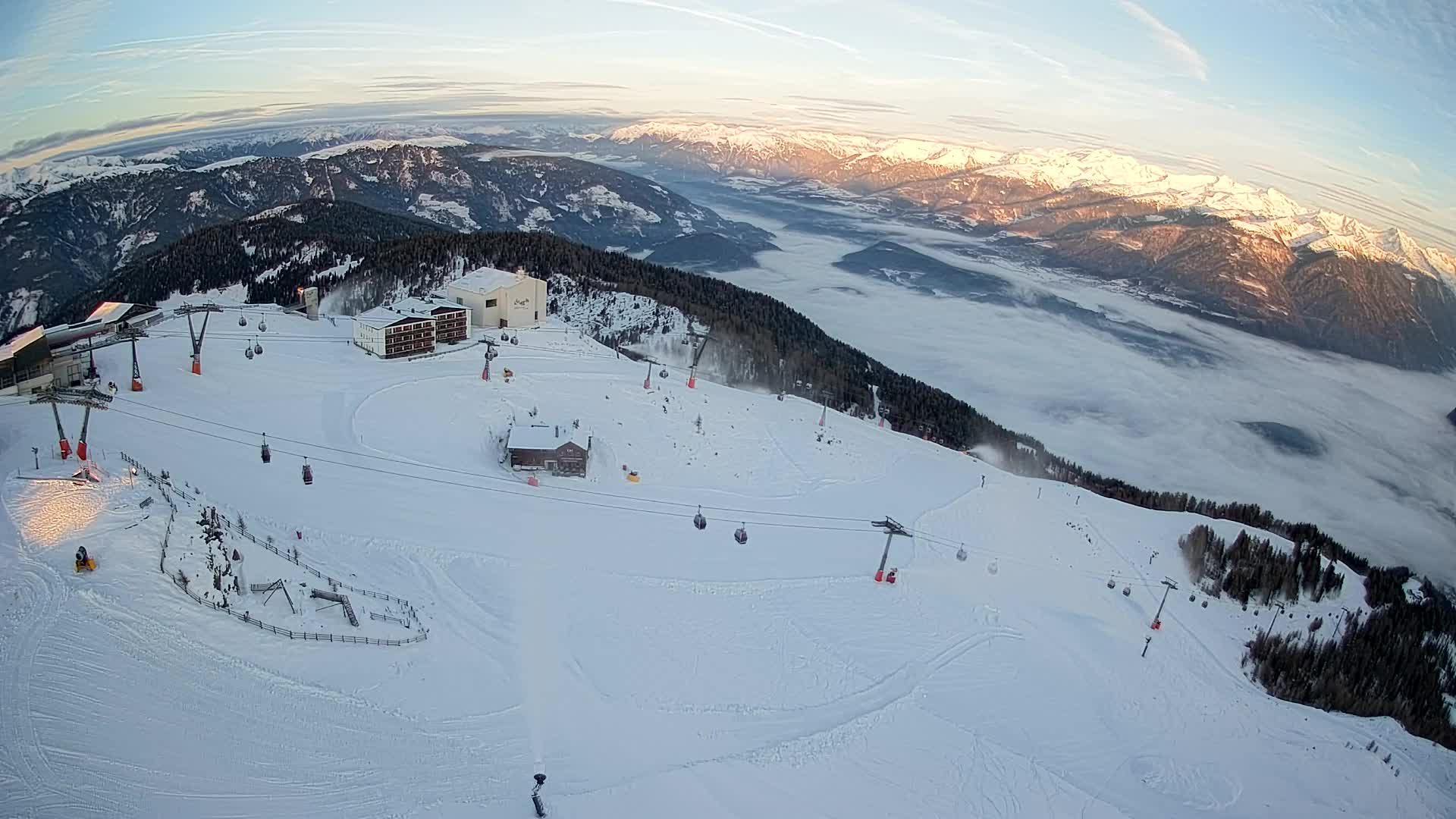 Kronplatz peak Ski resort | view to Bruneck