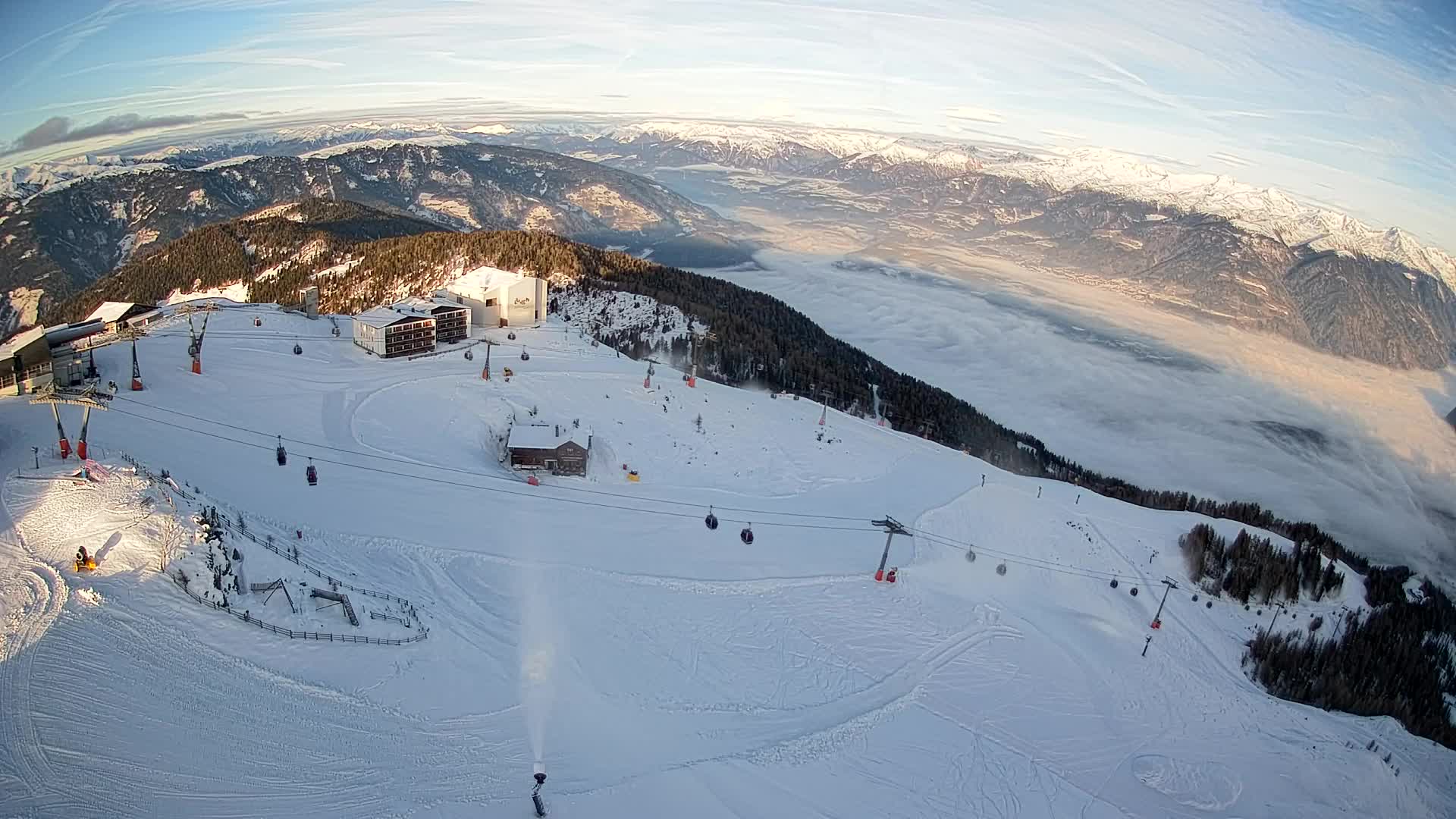 Kronplatz peak Ski resort | view to Bruneck