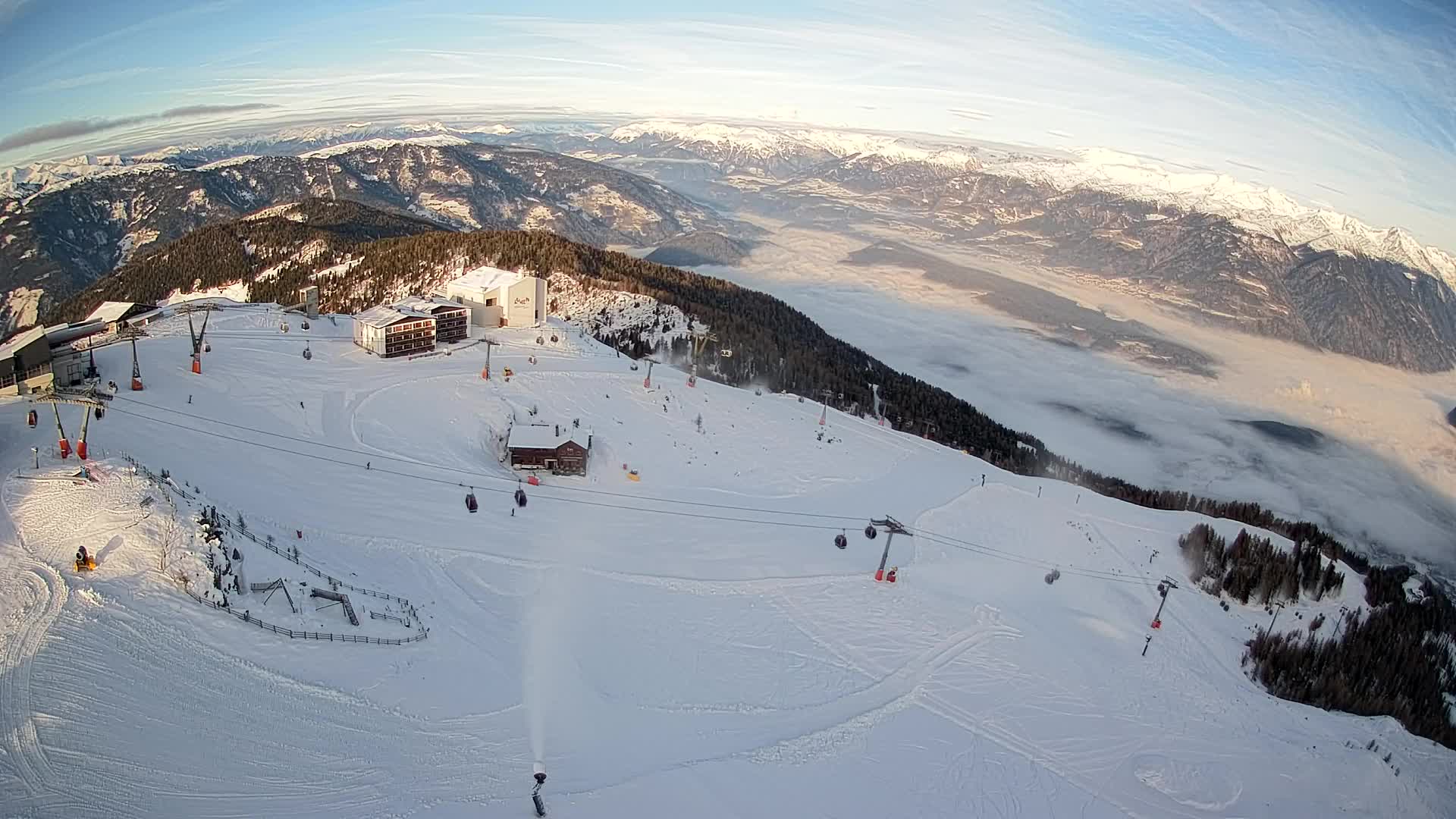 Kronplatz peak Ski resort | view to Bruneck
