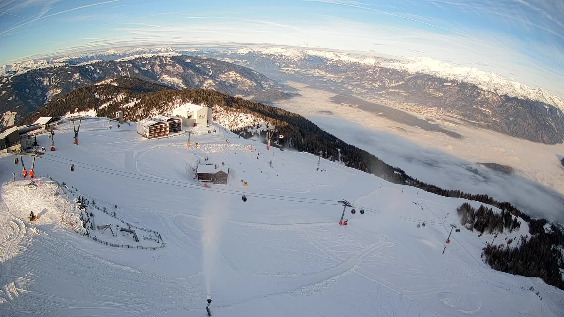 Kronplatz peak Ski resort | view to Bruneck