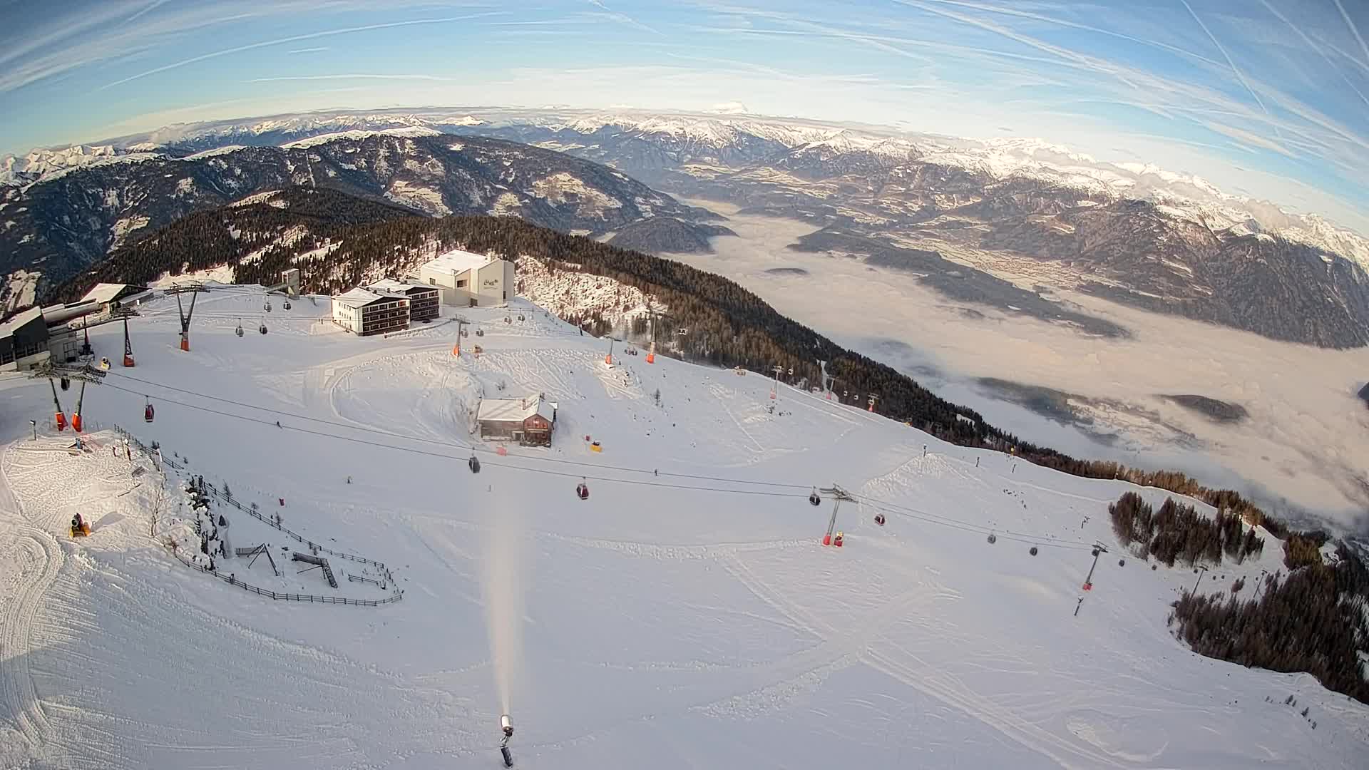 Kronplatz peak Ski resort | view to Bruneck