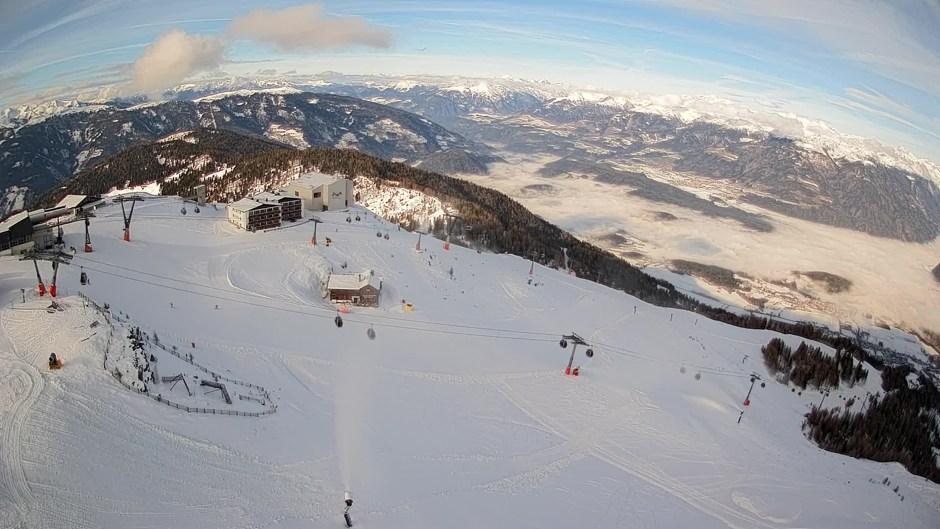 Smučišče Kronplatz – vrh | pogled na Bruneck