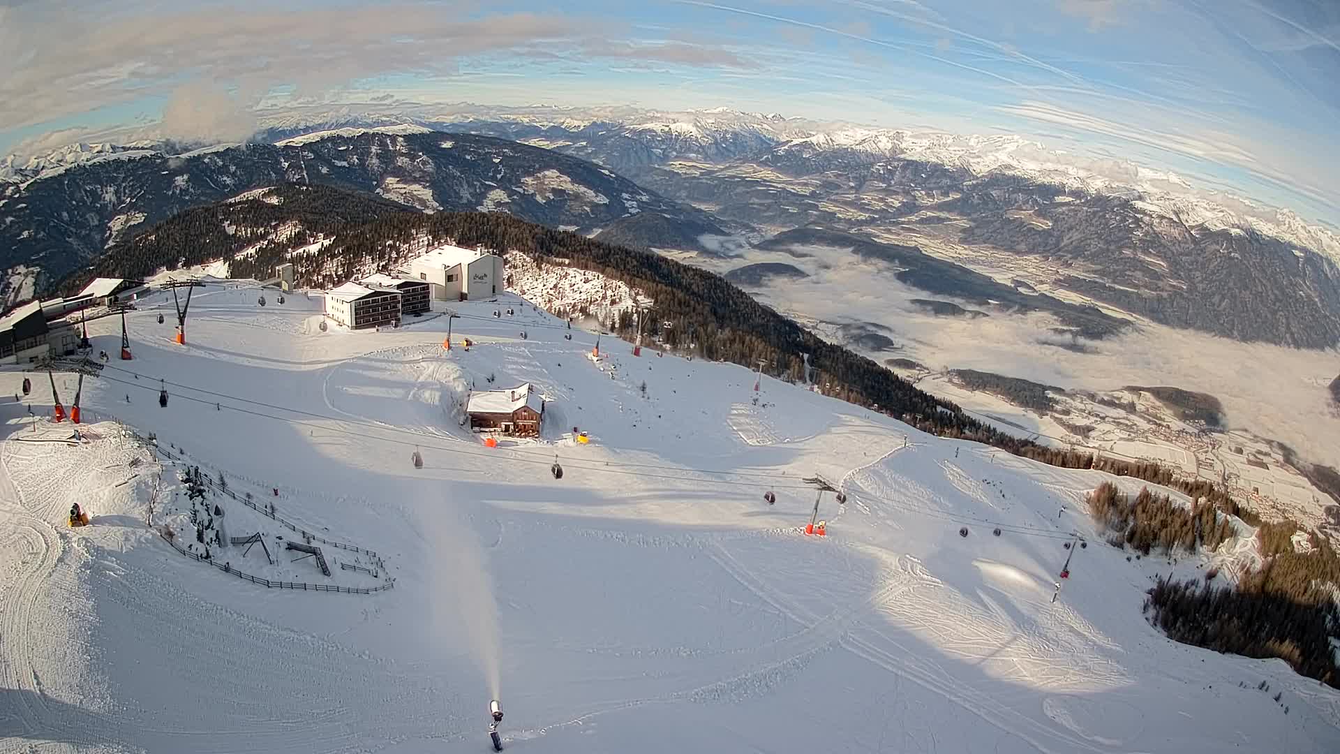 Kronplatz peak Ski resort | view to Bruneck