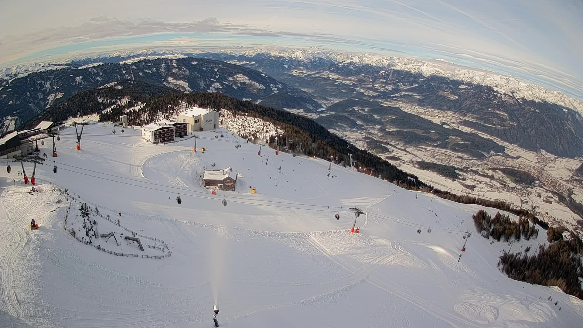 Kronplatz peak Ski resort | view to Bruneck