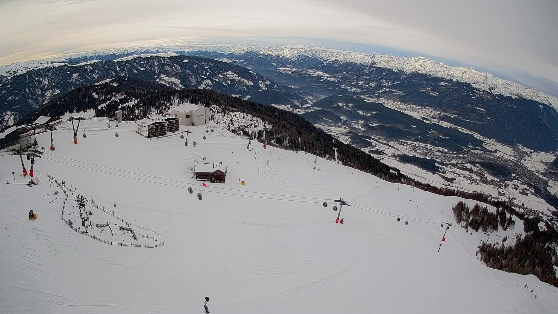 Kronplatz peak Ski resort | view to Bruneck