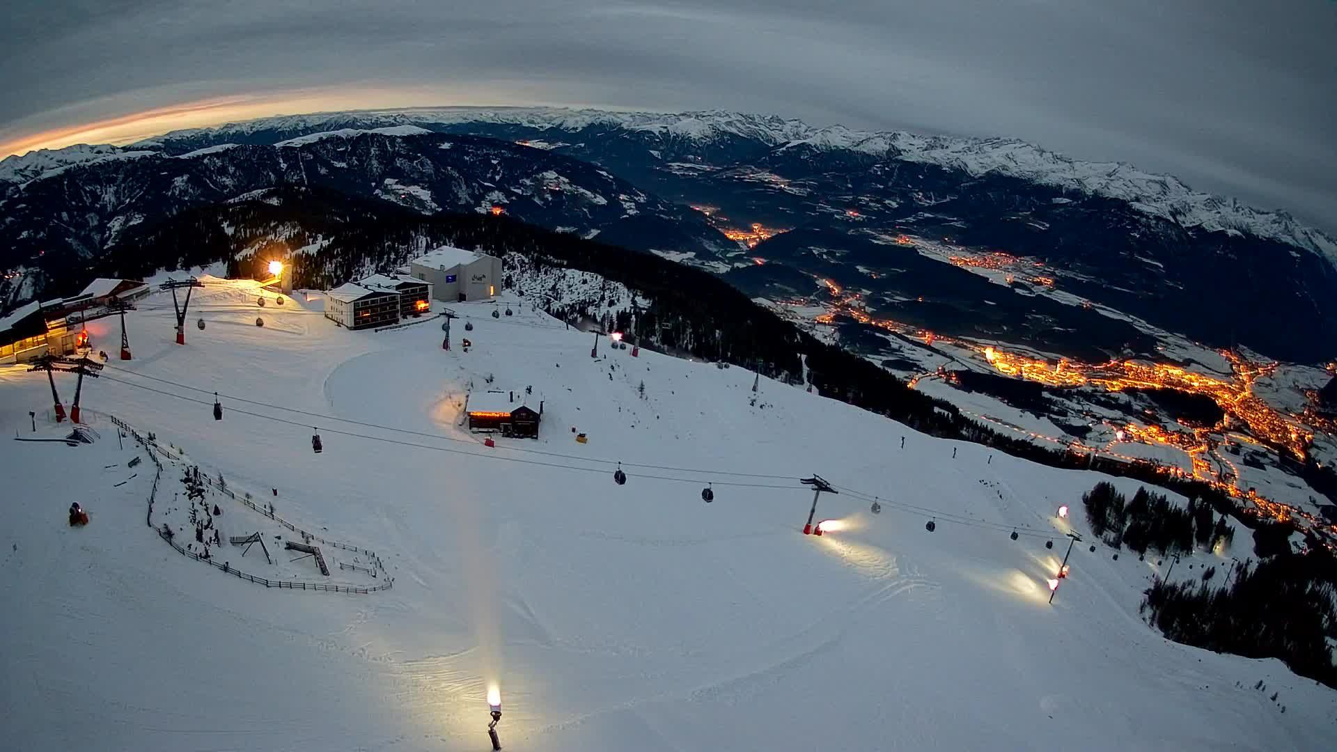Kronplatz peak Ski resort | view to Bruneck