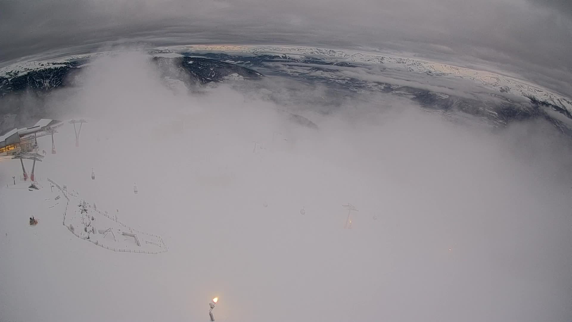 Station de ski Kronplatz sommet | vue sur Brunico