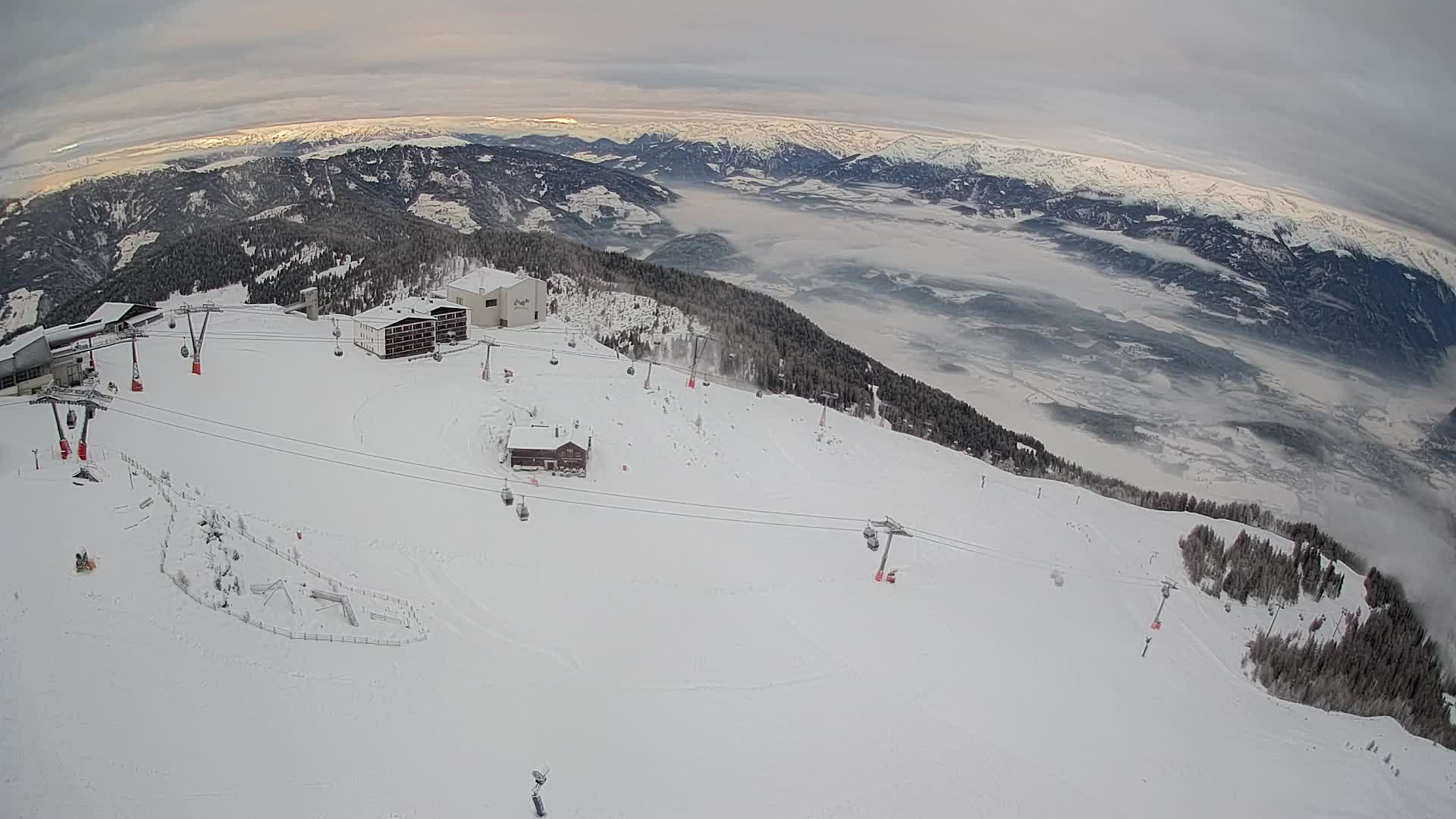 Kronplatz peak Ski resort | view to Bruneck