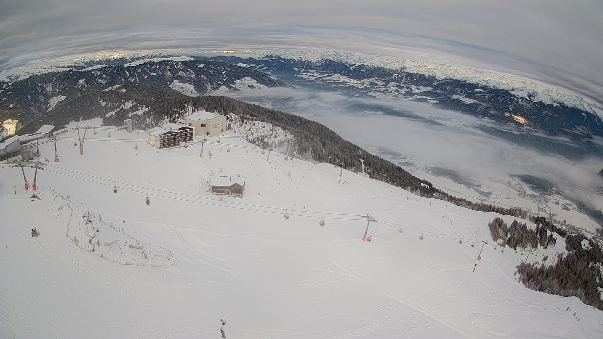 Kronplatz peak Ski resort | view to Bruneck