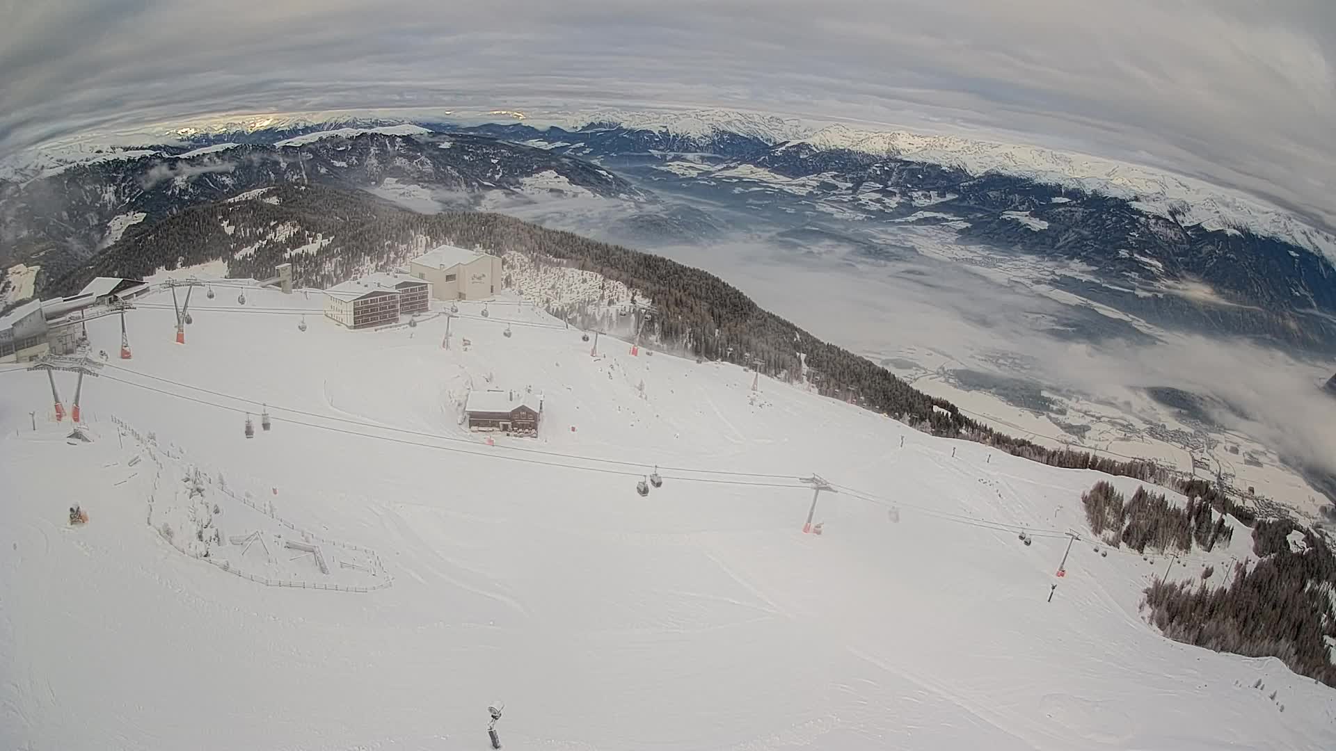 Kronplatz peak Ski resort | view to Bruneck