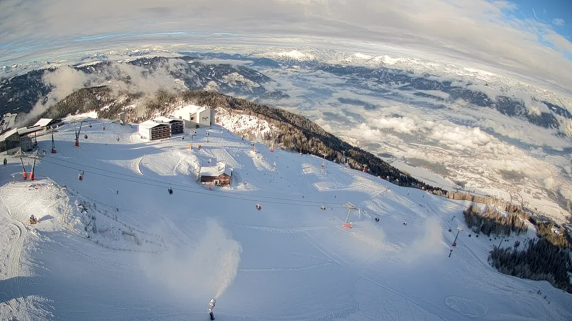 Kronplatz peak Ski resort | view to Bruneck