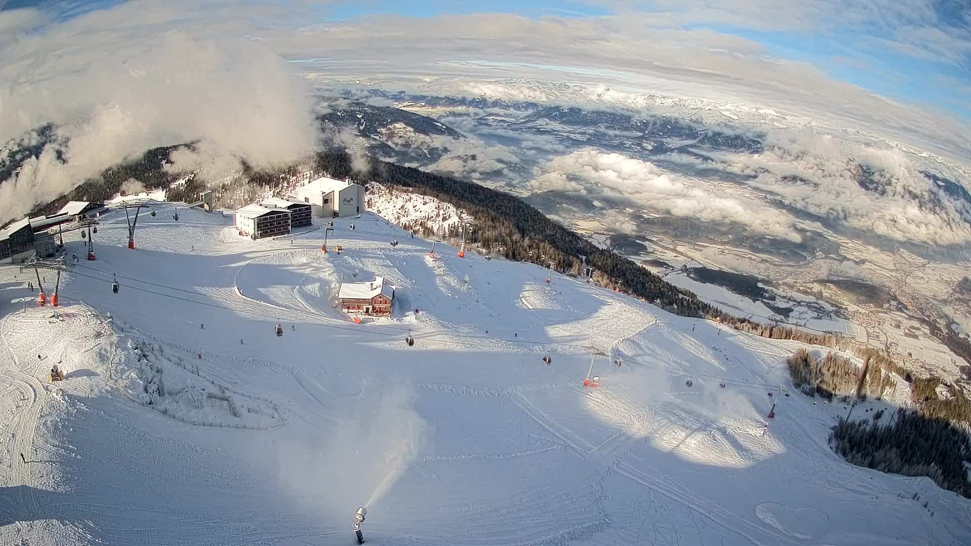 Smučišče Kronplatz – vrh | pogled na Bruneck