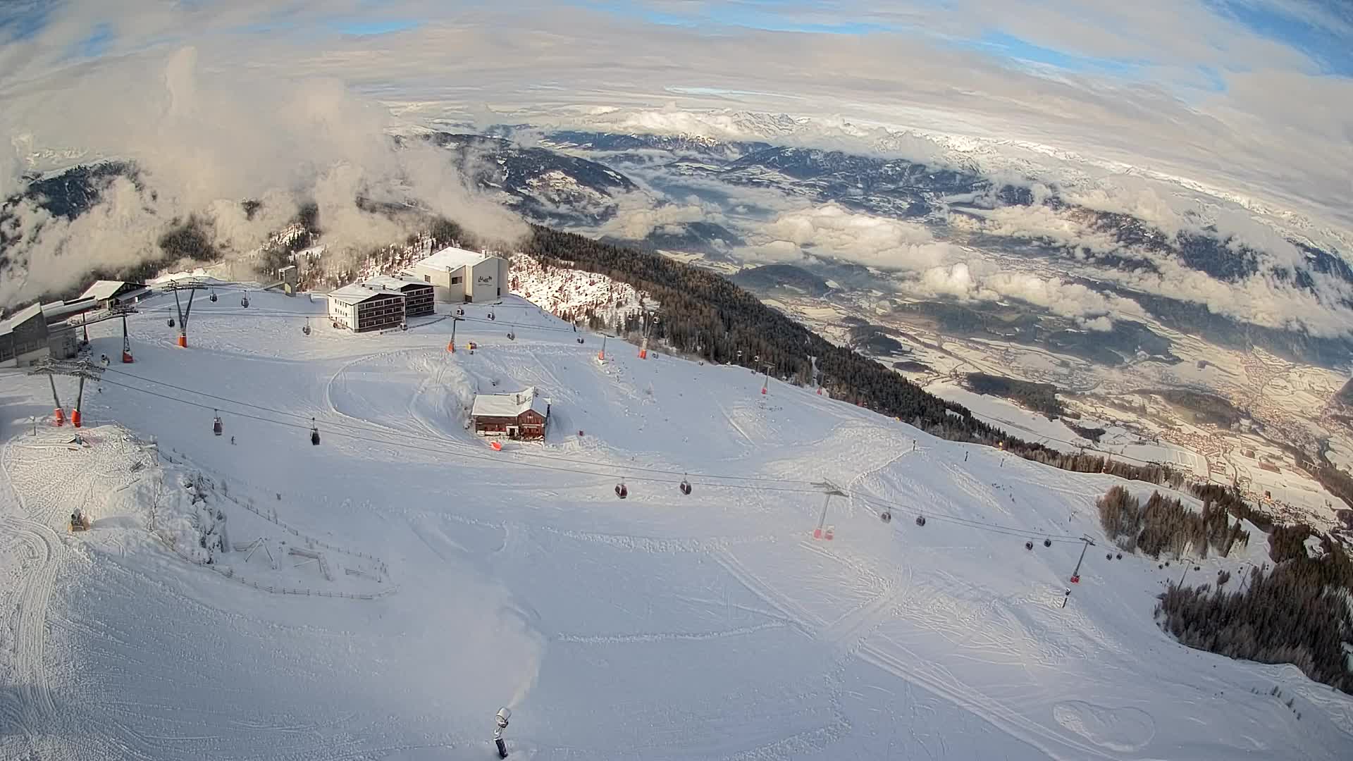 Kronplatz peak Ski resort | view to Bruneck